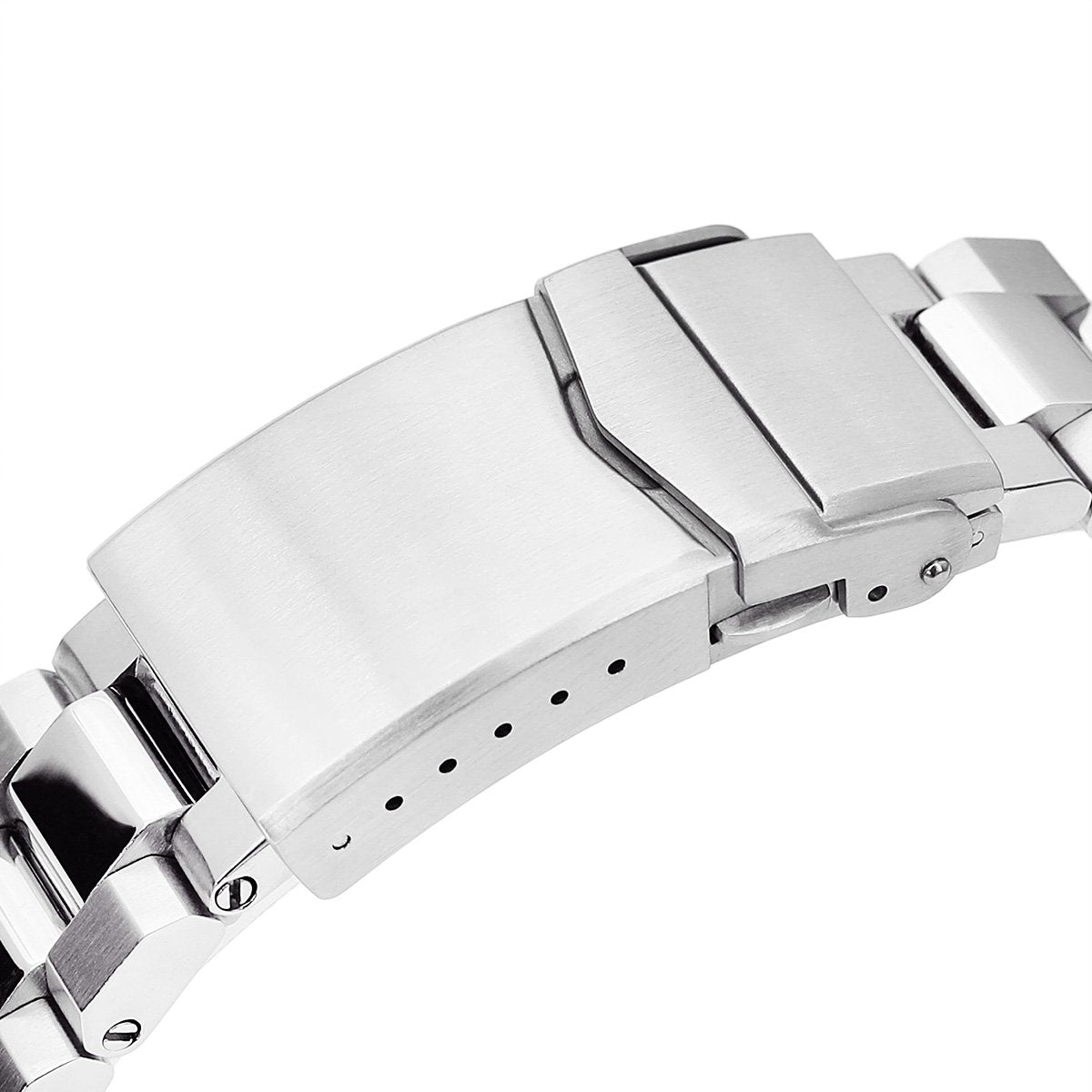 22mm Hexad 316L Stainless Steel Watch Bracelet for Seiko Samurai SRPB51 Brushed and Polished V-Clasp Strapcode Watch Bands