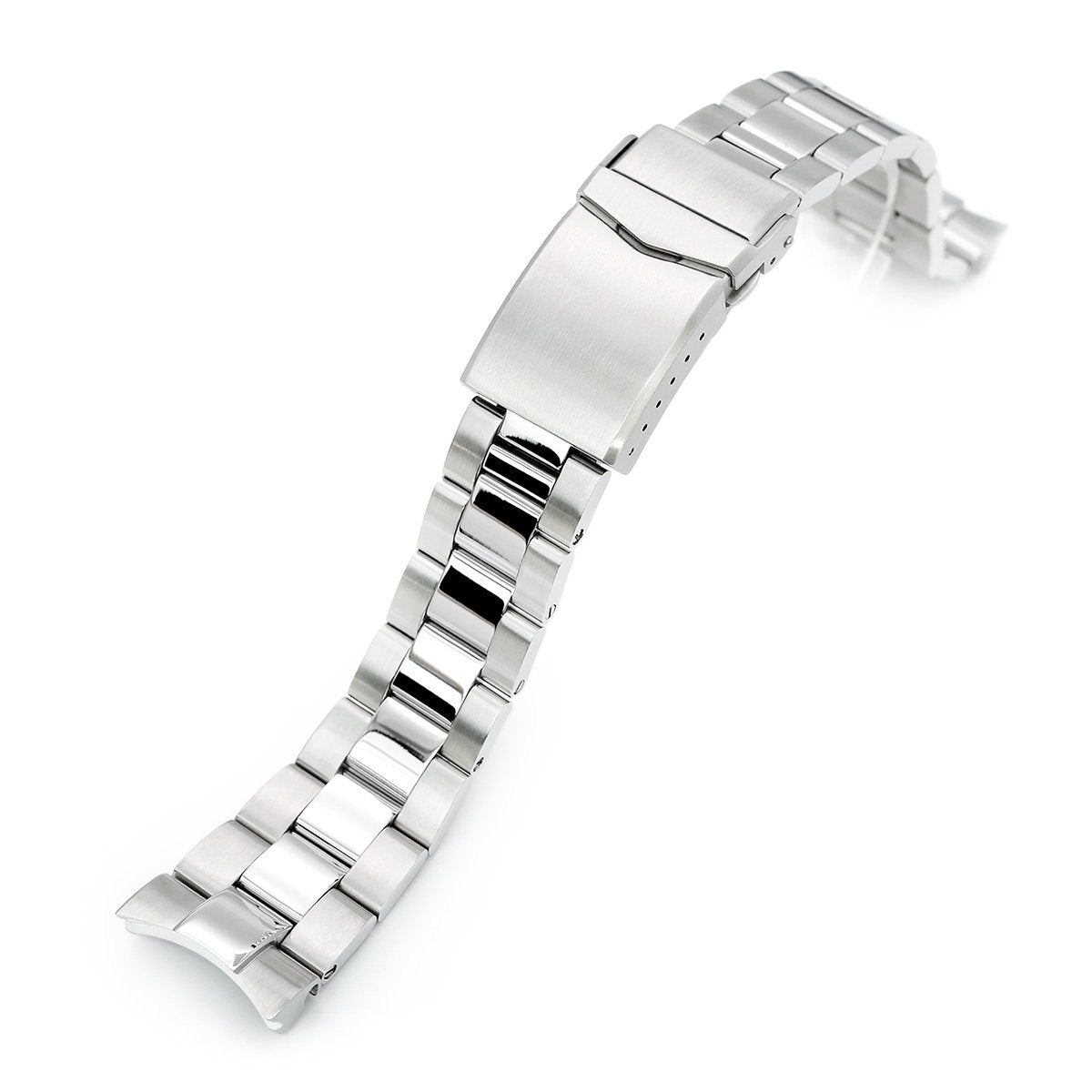 22mm Super-O Boyer 316L Stainless Steel Watch Bracelet for Orient Triton V-Clasp Polished &amp; Brushed Strapcode Watch Bands
