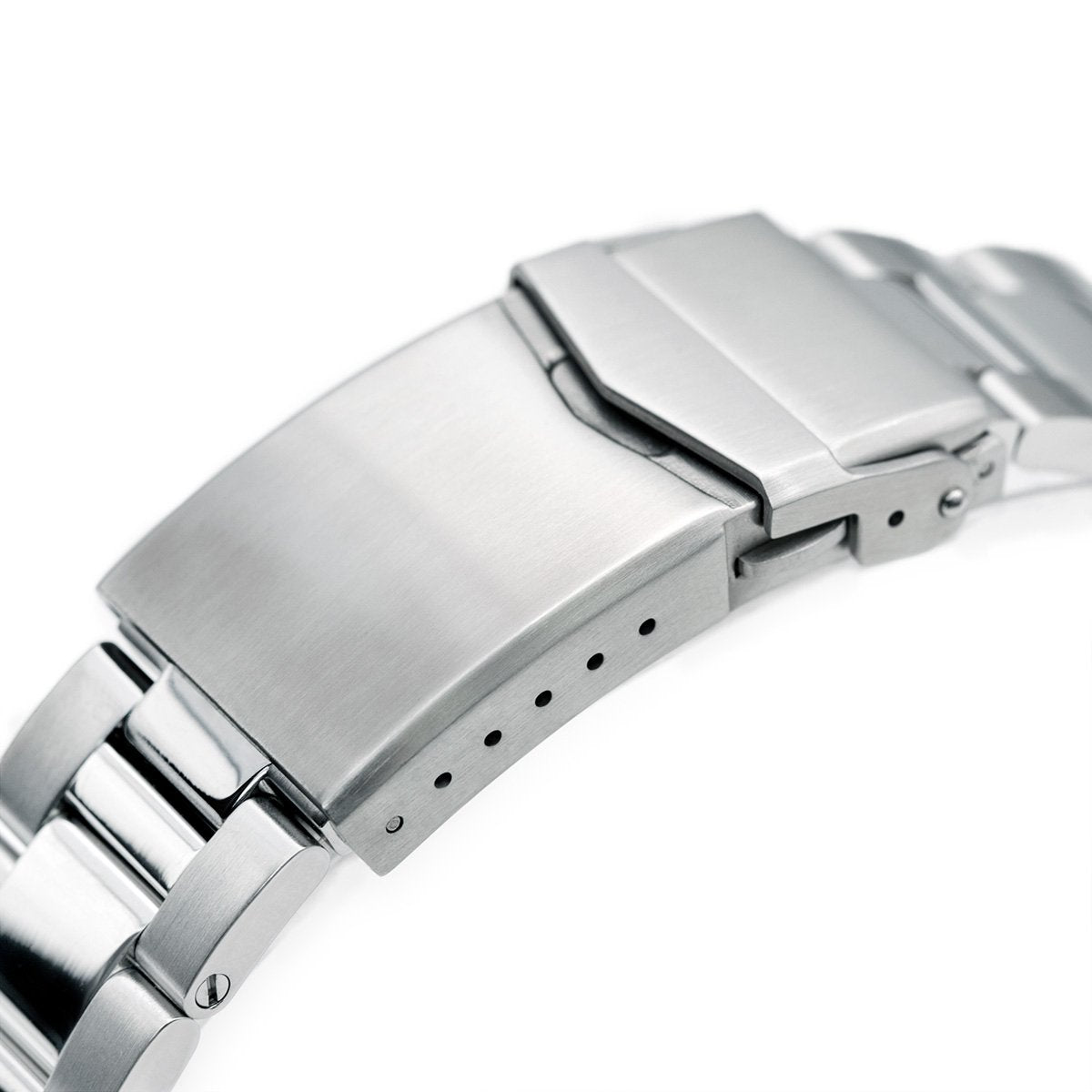 22mm Super-O Boyer 316L Stainless Steel Watch Bracelet for Orient Triton V-Clasp Polished &amp; Brushed Strapcode Watch Bands