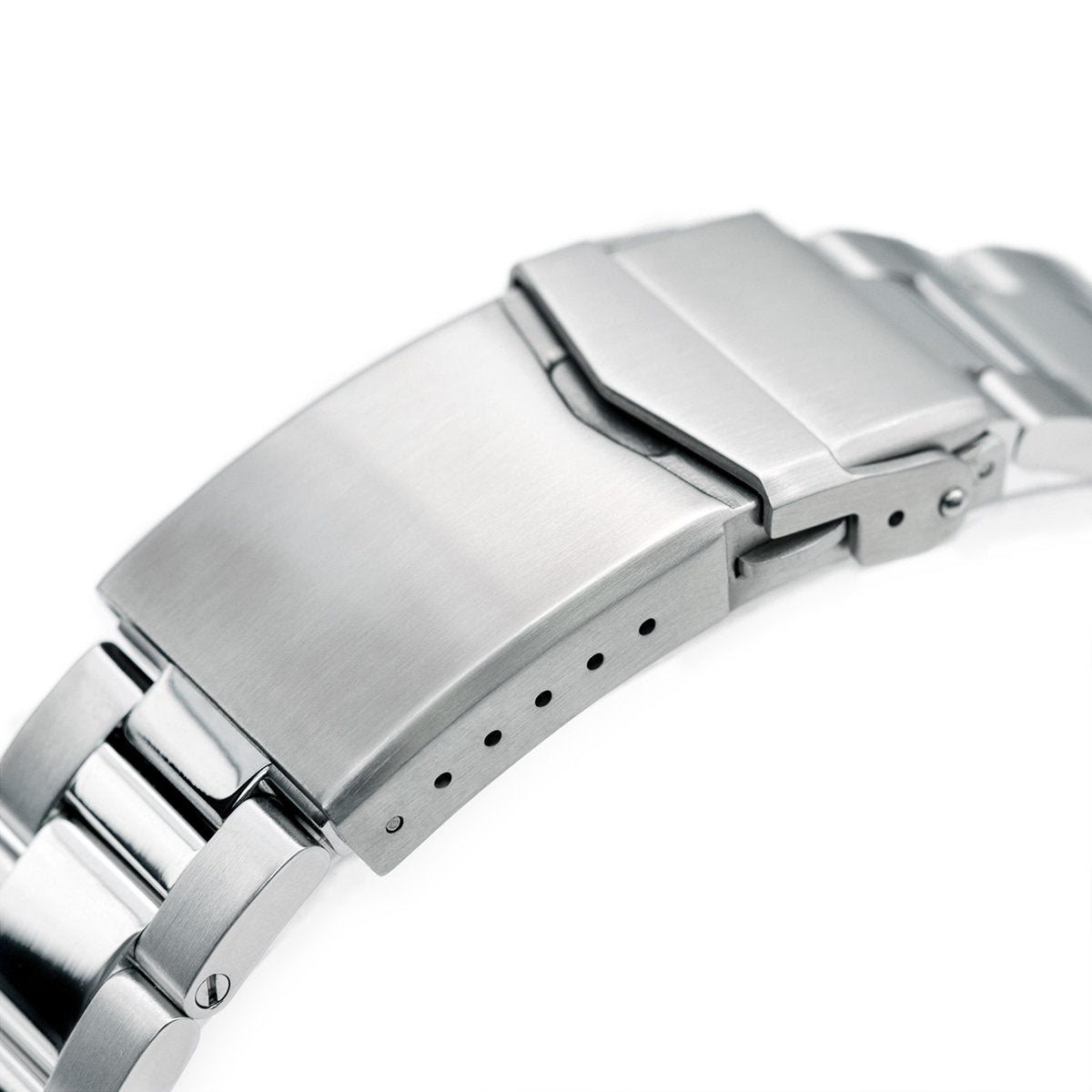 22mm Super-O Boyer 316L Stainless Steel Watch Bracelet for Orient Triton V-Clasp Polished & Brushed Strapcode Watch Bands