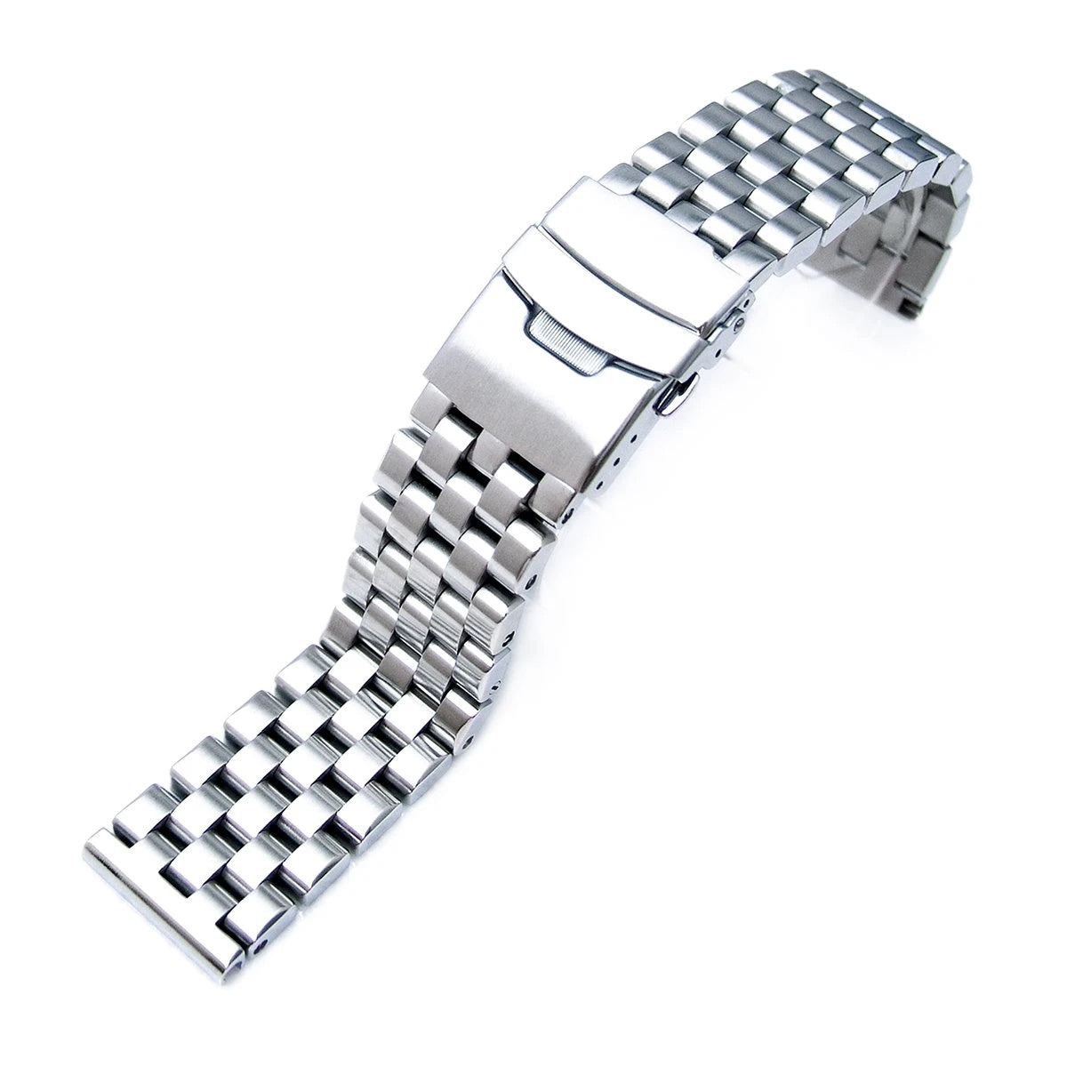 Brushed Super Engineer Solid Link 316L Stainless Steel Bracelet Straight Lug Strapcode Watch Bands