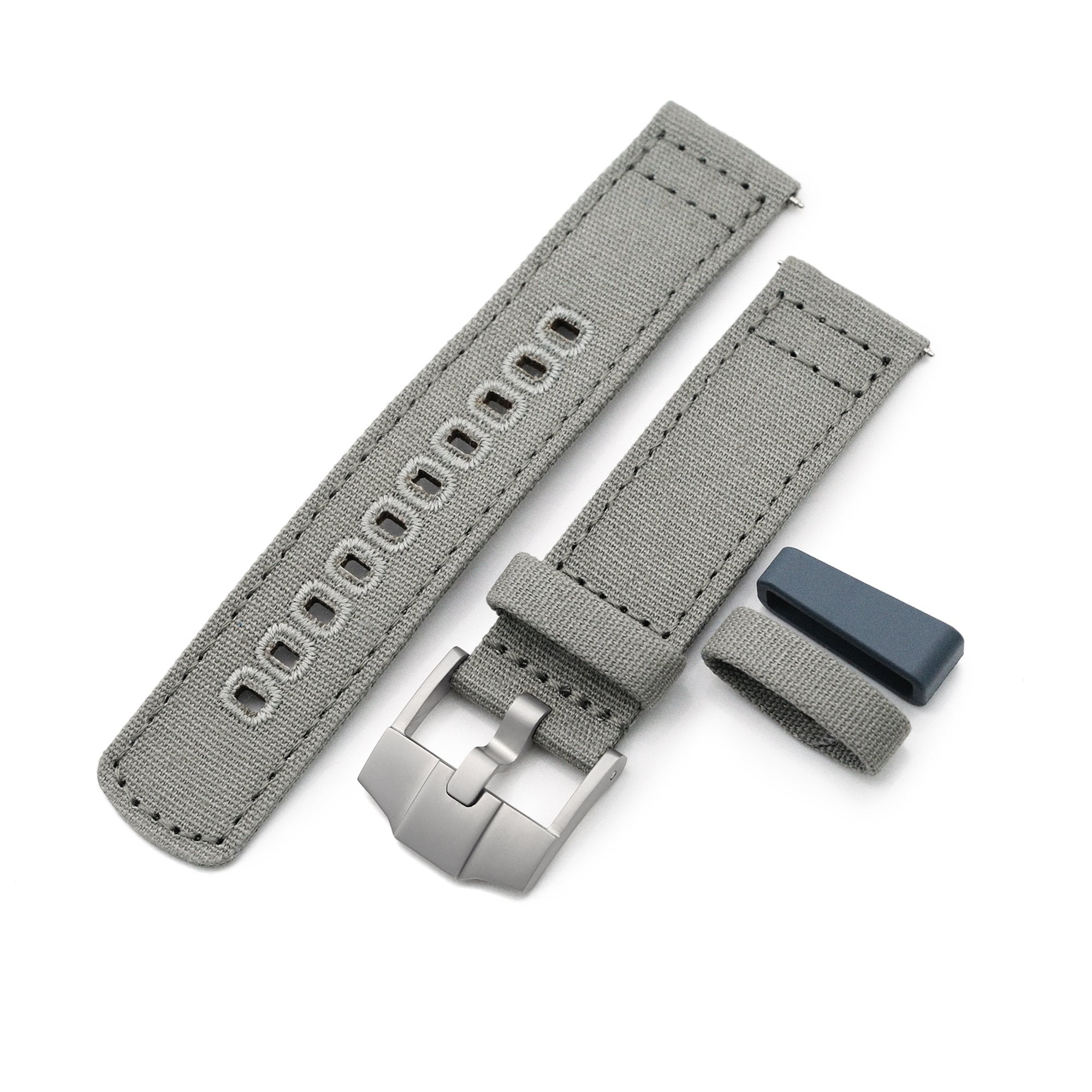 20mm, 22mm Military Green Quick Release Canvas Watch Strap