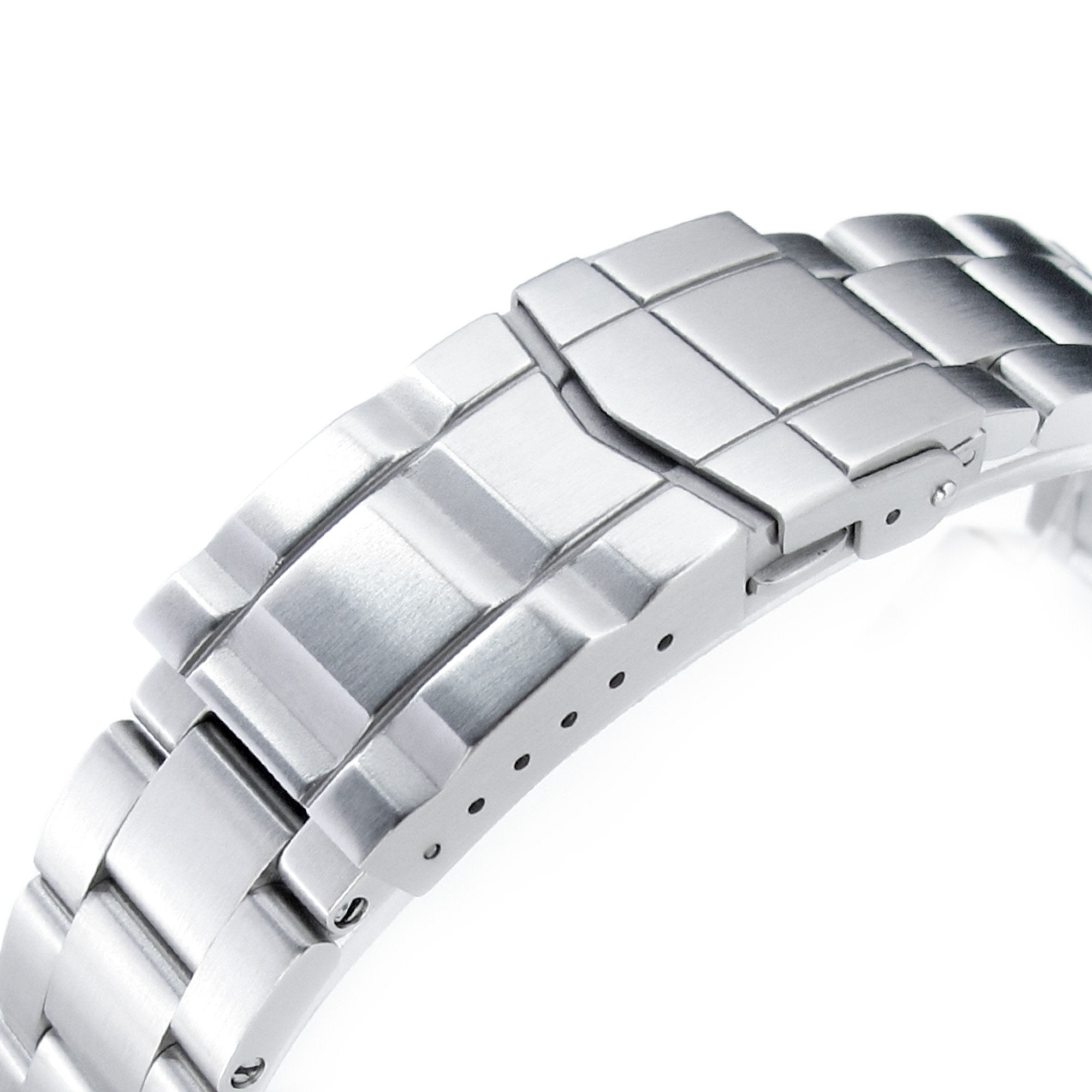 22mm Super-O Boyer 316L Stainless Steel Watch Band for Seiko 5, Brushed SUB Clasp Strapcode Watch Bands