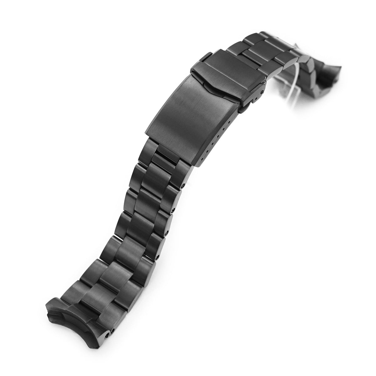 22mm Super-O Boyer 316L Stainless Steel Watch Band for Seiko 5 SRPD65K1, PVD Gun Color V-Clasp Strapcode Watch Bands