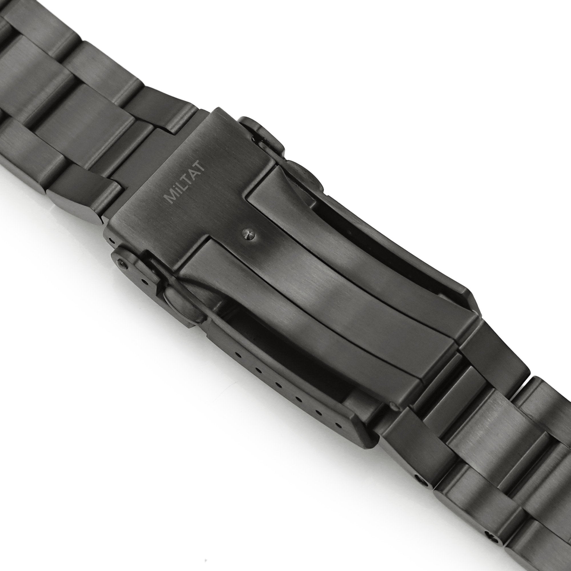 black metal watch strap