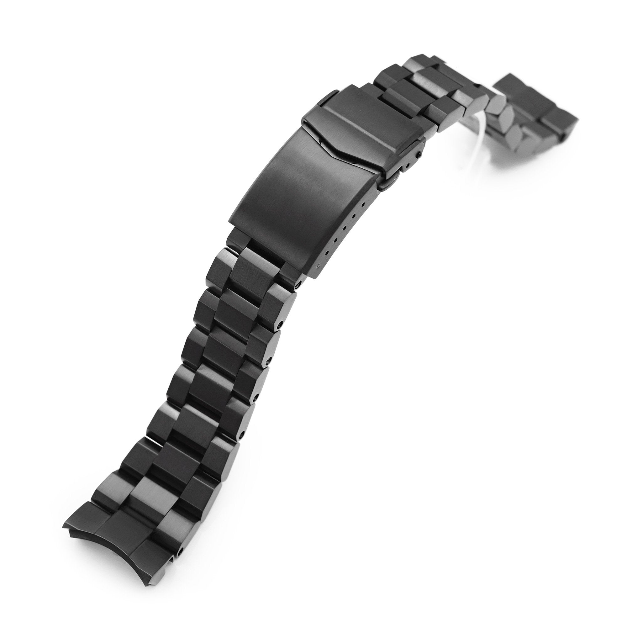 black stainless steel watch strap