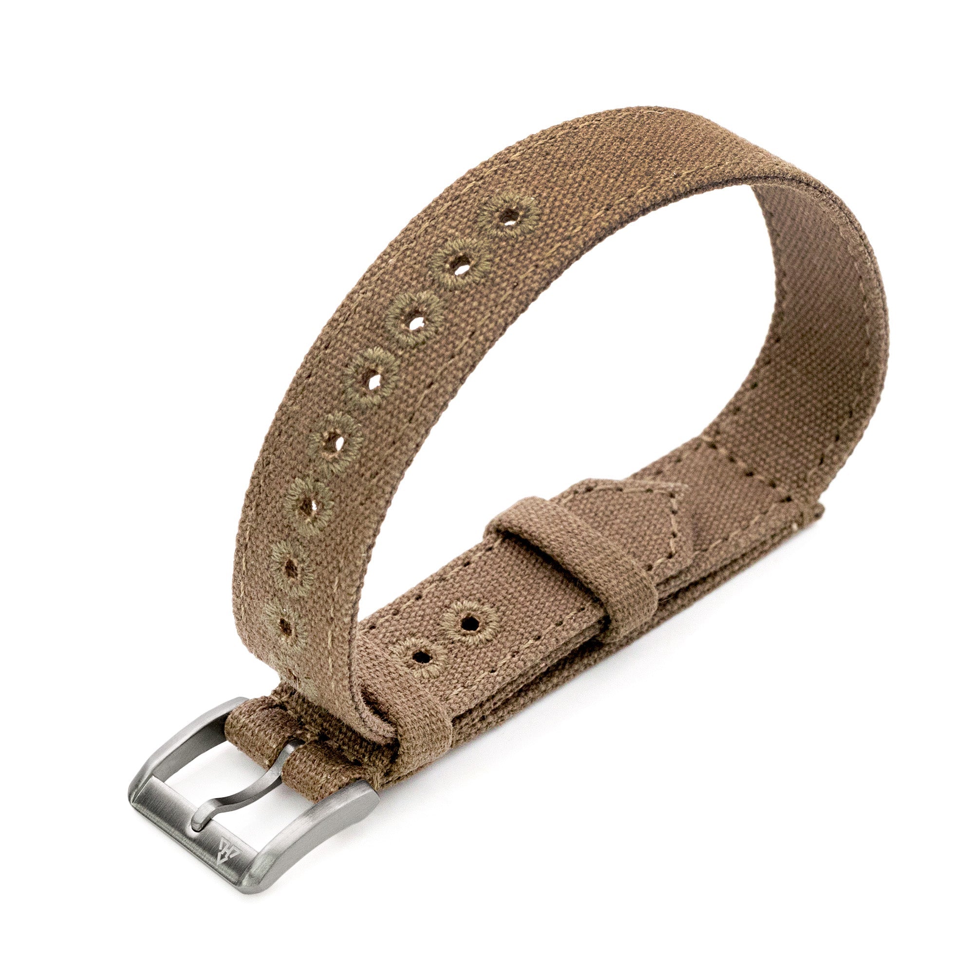 Khaki Sand 16mm Canvas NATO Watch Strap by HAVESTON Straps, Brushed Strapcode Watch Bands