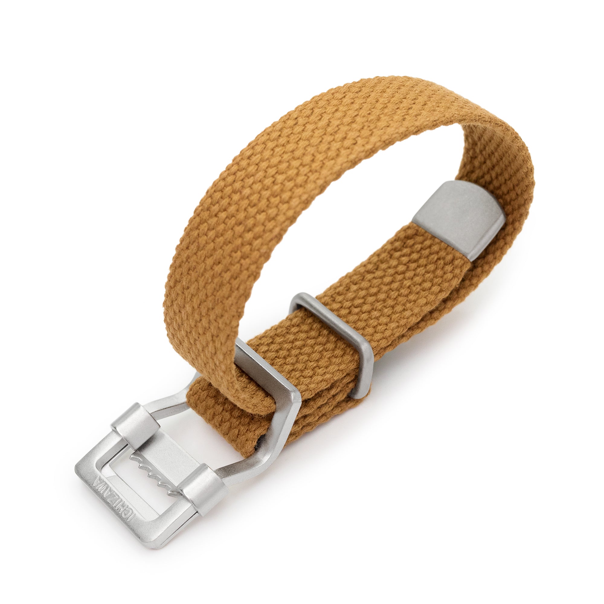 19mm Japanese Heavy Cotton Canvas Watch Strap, Light Brown Strapcode watch bands