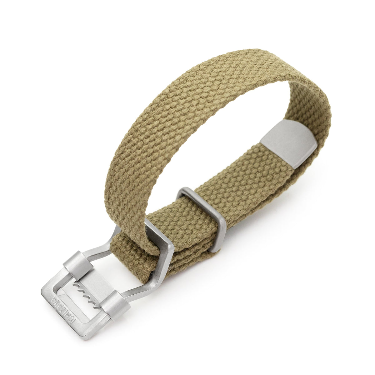 19mm Japanese Heavy Cotton Canvas Watch Strap, Olive Green Strapcode watch bands