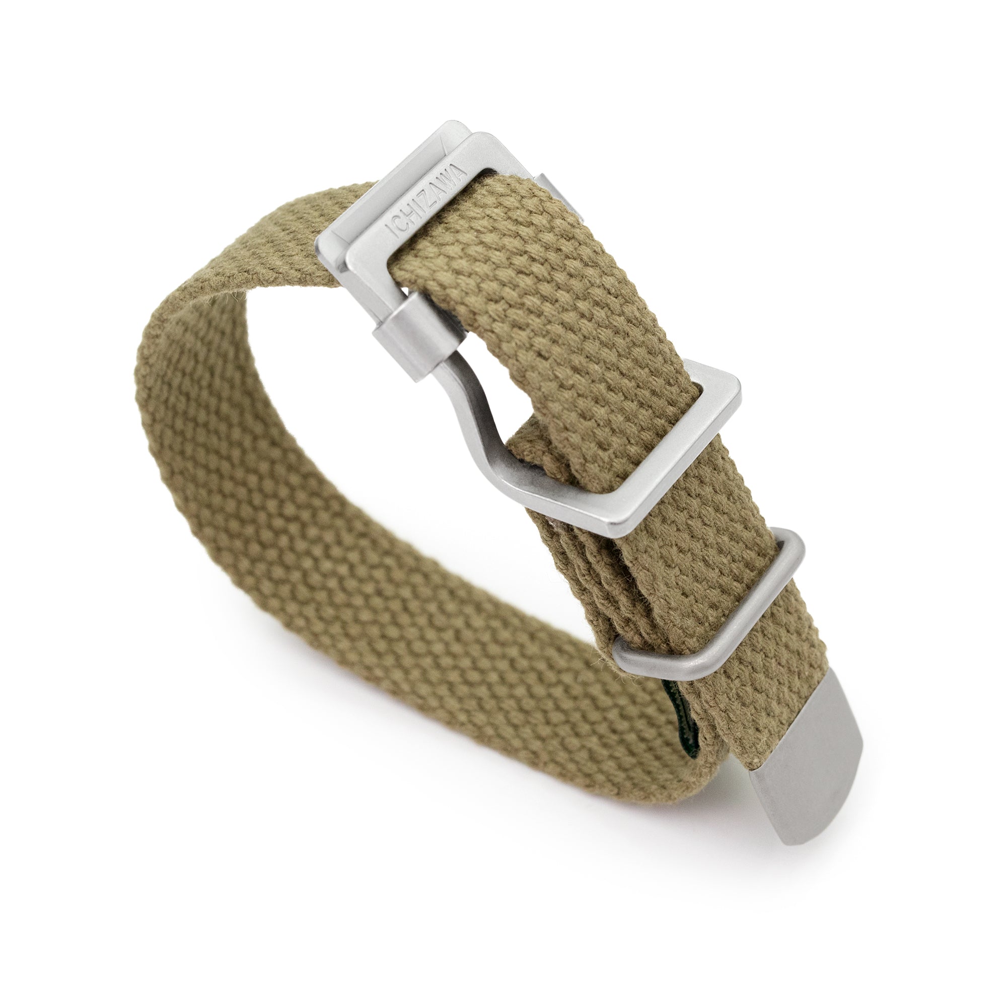 19mm Japanese Heavy Cotton Canvas Watch Strap, Olive Green Strapcode watch bands
