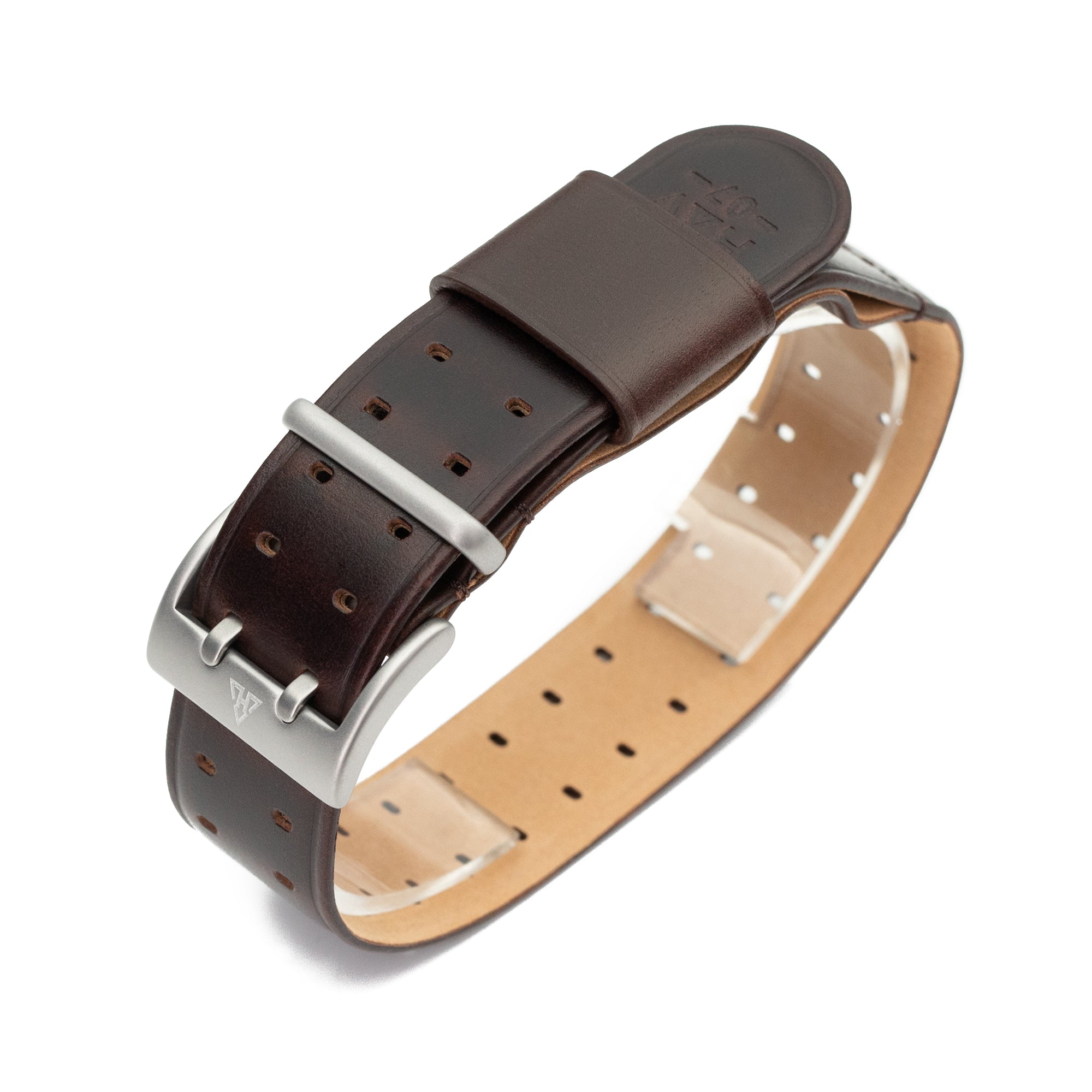 THE M-1907 Seal Brown Leather Watch Band by HAVESTON Straps Strapcode Watch Bands