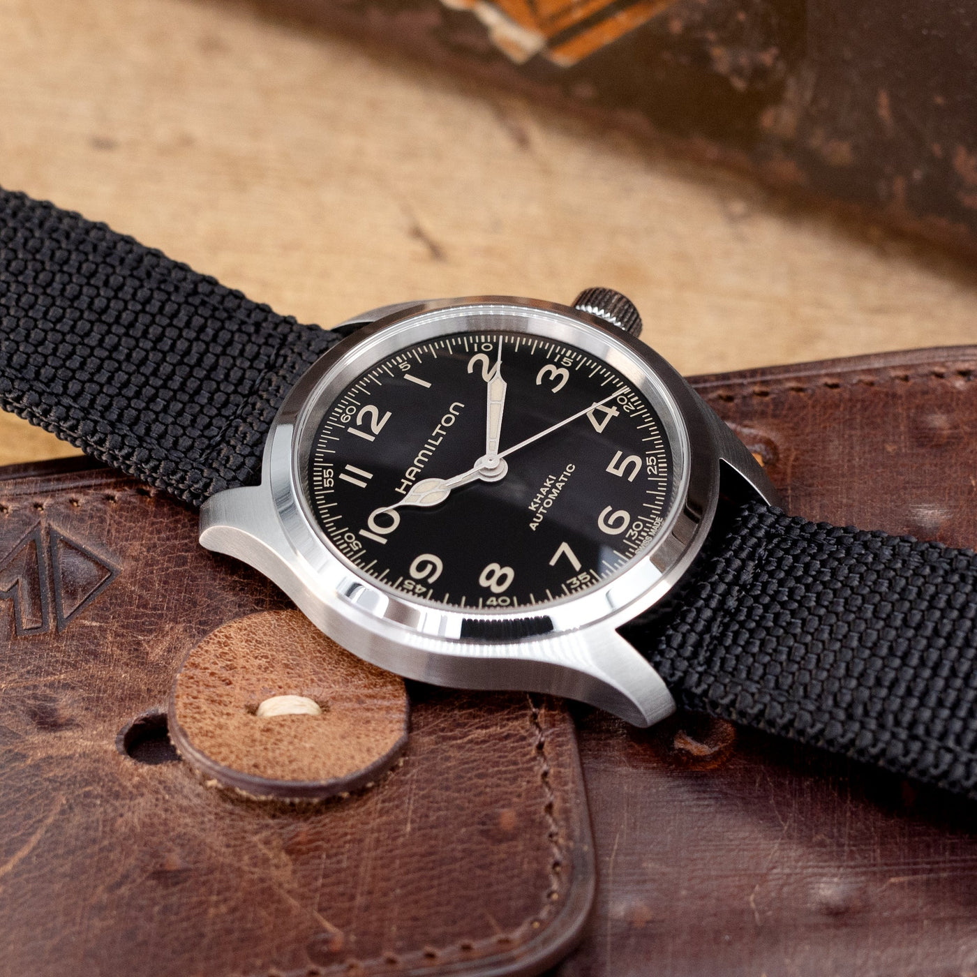 Black Premium Nylon Weaved Quick Release Watch Band Eyelet | Strapcode