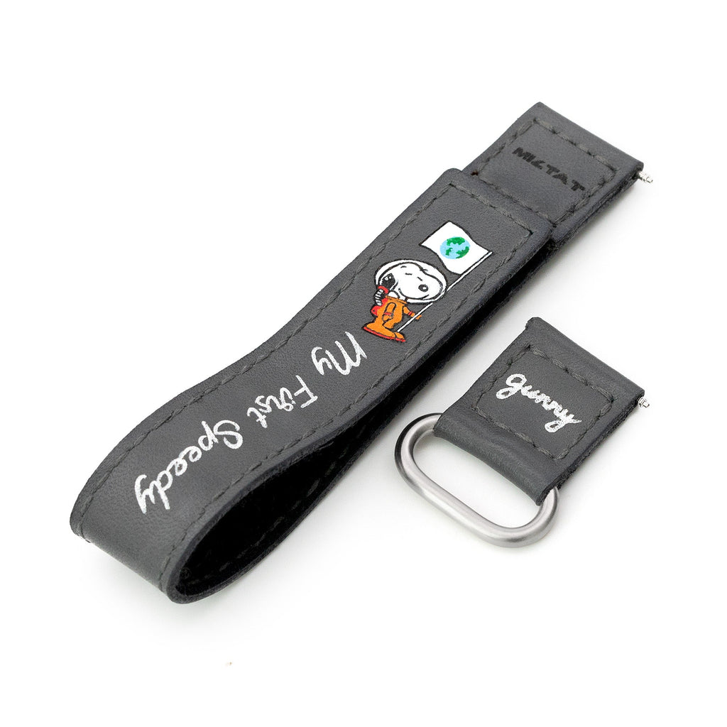 Grey Gunny X MT Velcro Moonswatch Leather Watch Strap + 