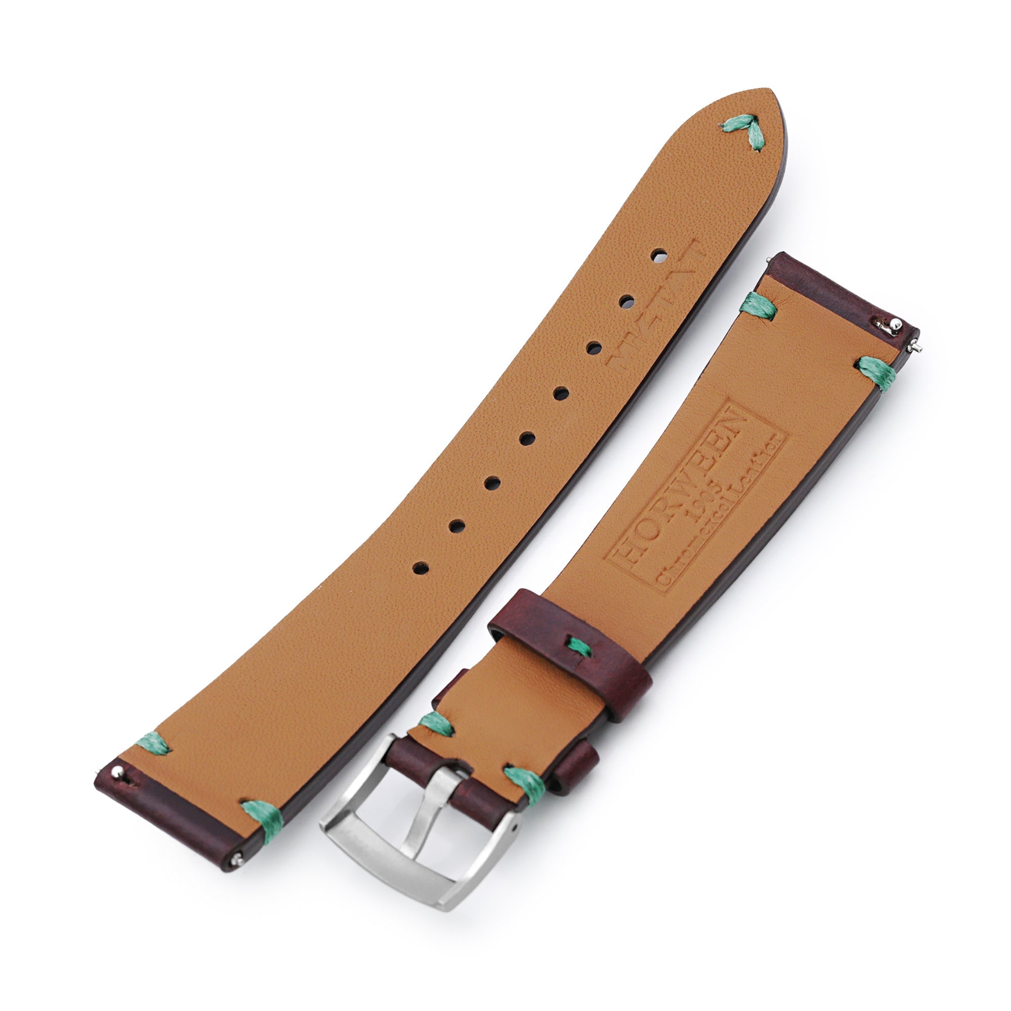 Premium Epi leather watch band, Quick release leather watch strap SW043