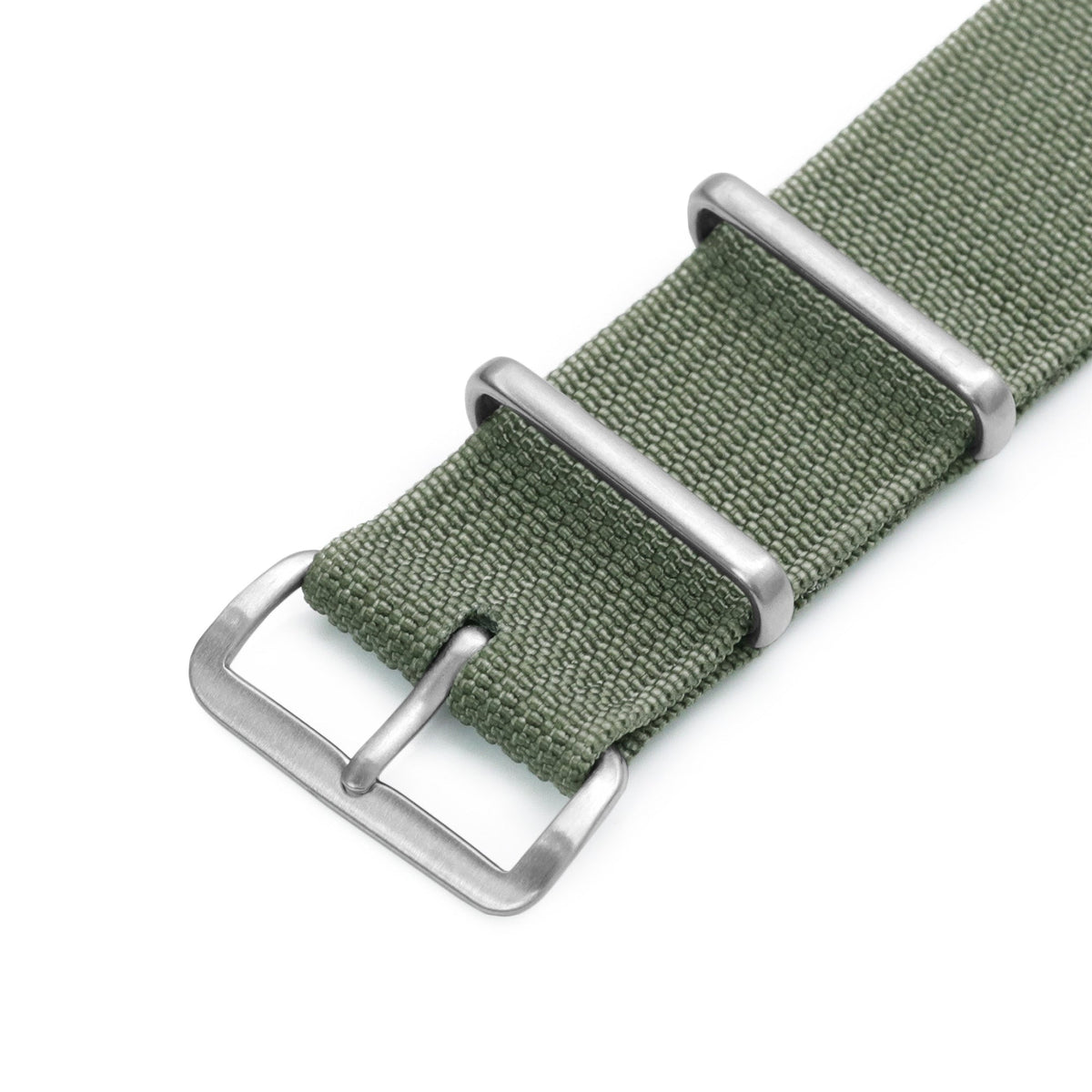 20mm or 22mm Ribbed Nylon Nato Watch Strap Military Green