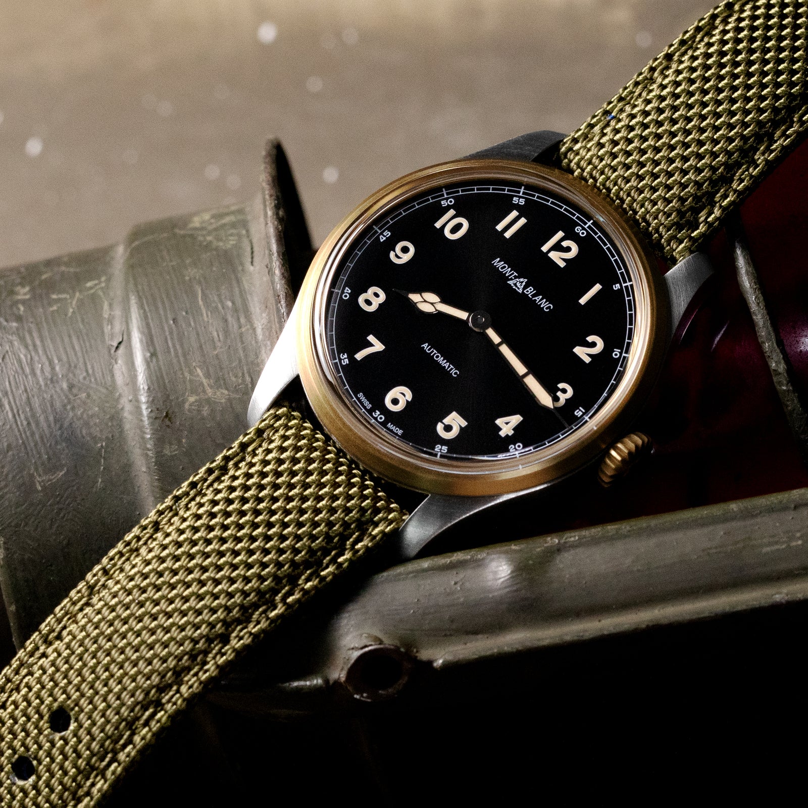 20mm 21mm or 22mm Strong Texture Woven Nylon Military Green Watch Str Strapcode