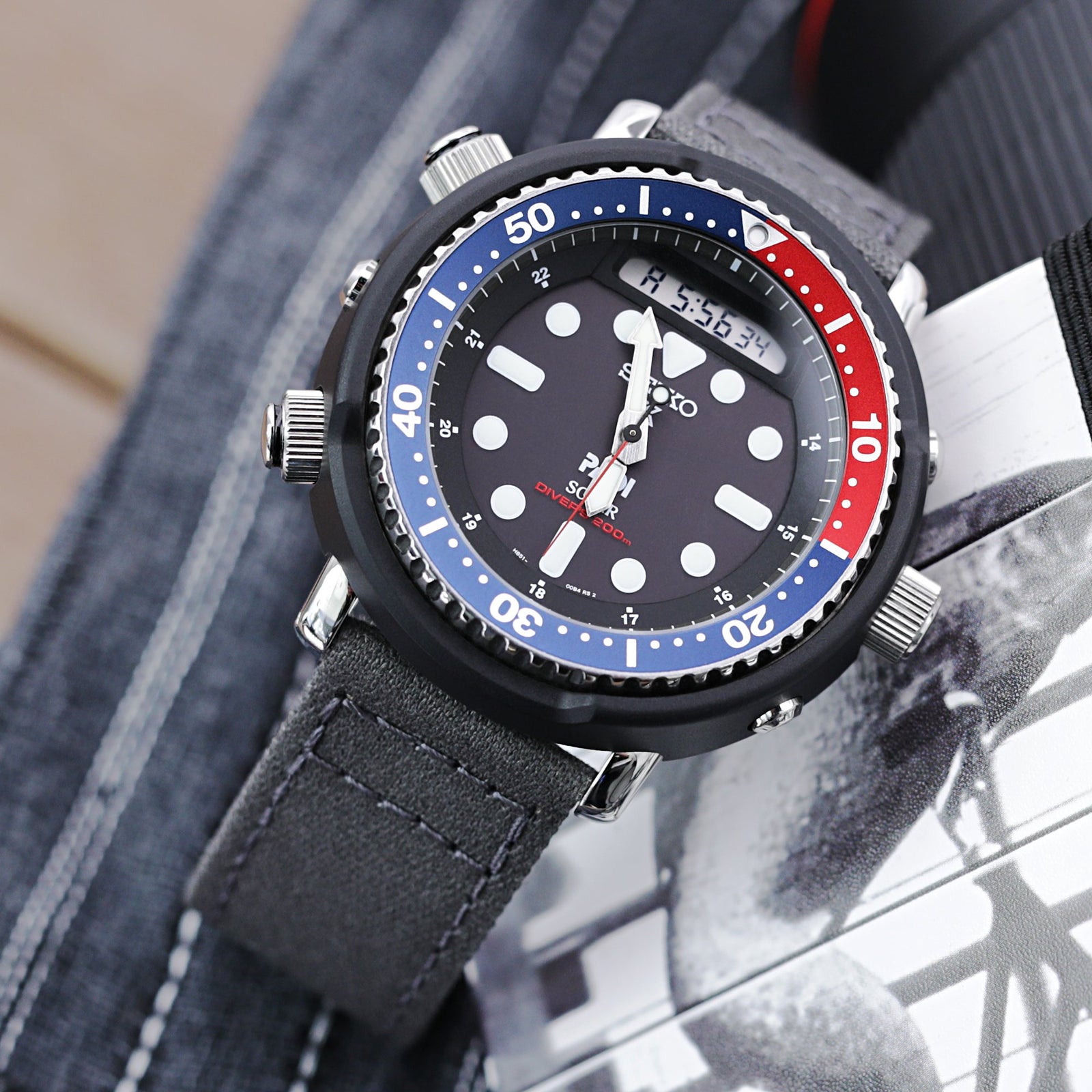 Dark Grey Quick Release Canvas Watch Strap | Strapcode