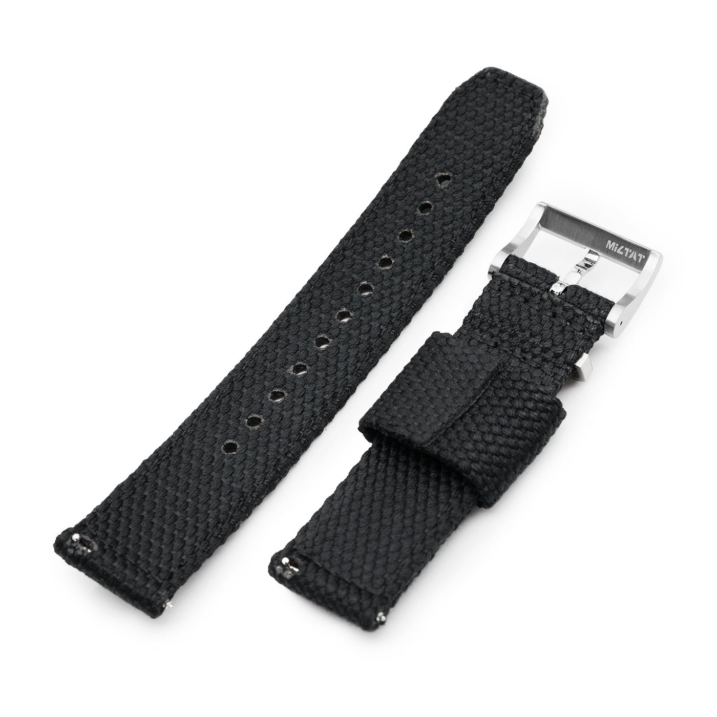 Black Nylon Honeycomb Weave Quick release Watch Strap | Strapcode