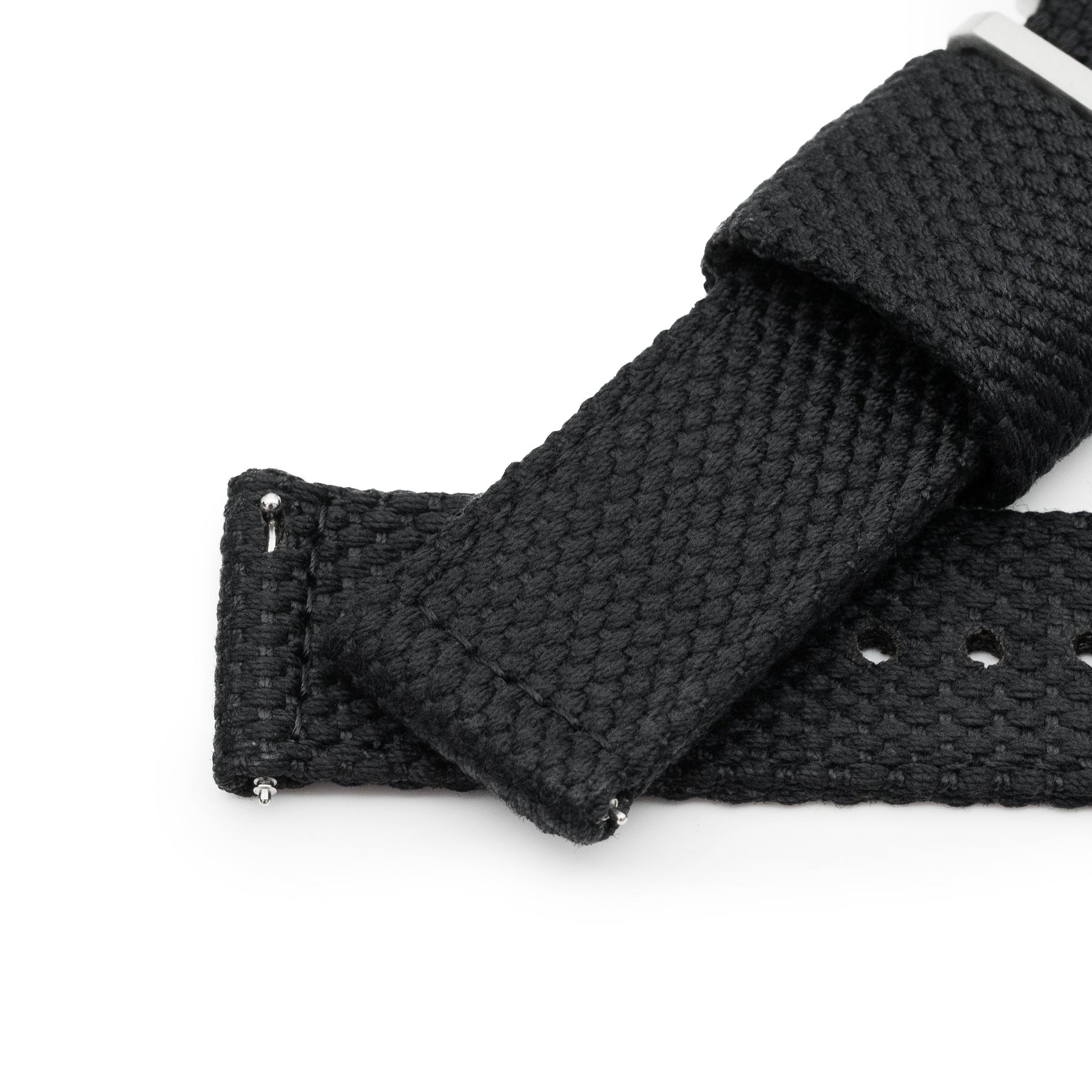 Black Nylon Honeycomb Weave Quick release Watch Strap | Strapcode