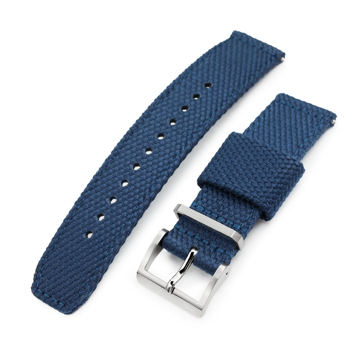 Navy Blue Premium Nylon Honeycomb Weave Quick release Watch Strap Strapcode Watch Bands