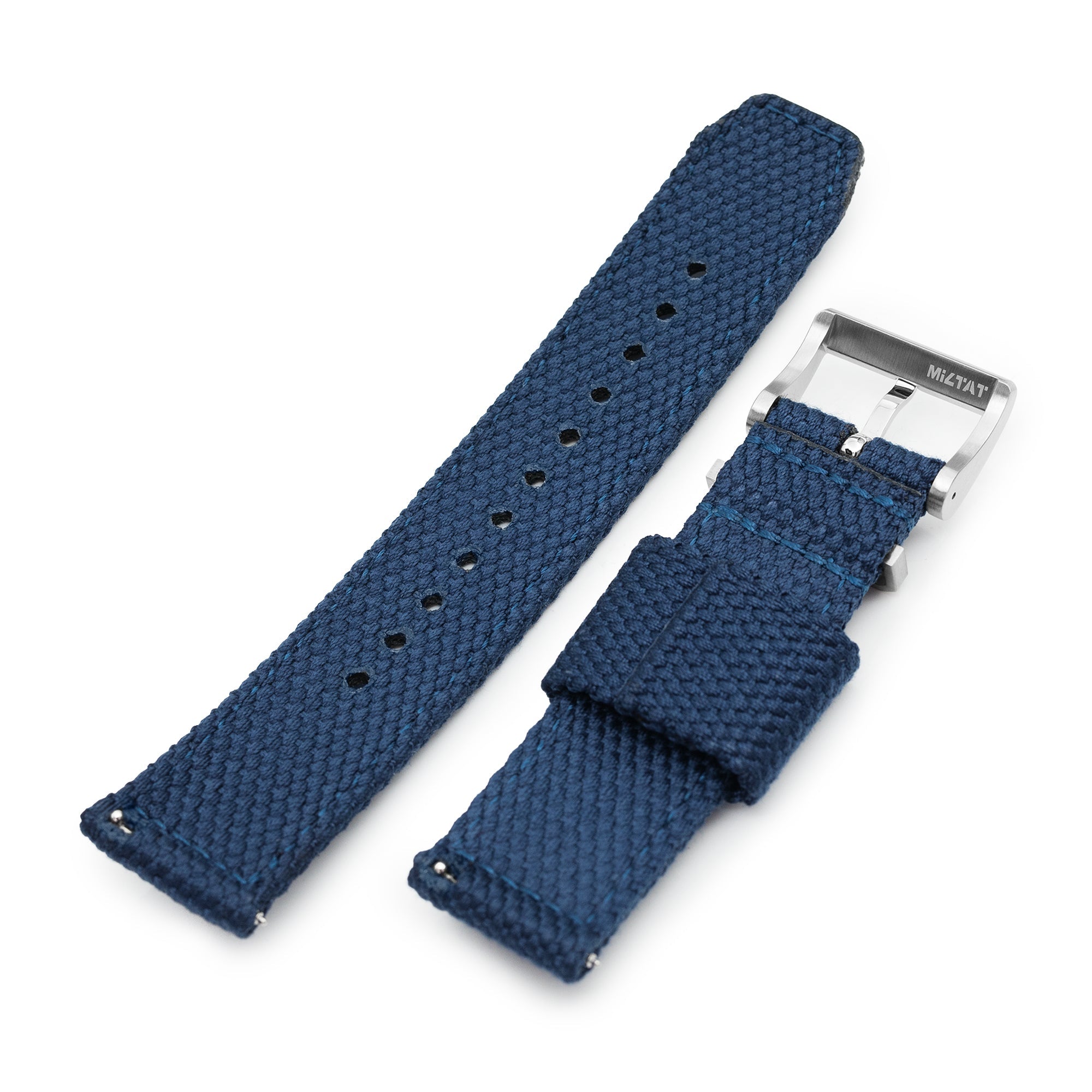 Navy Blue Premium Nylon Honeycomb Weave Quick release Watch Strap Strapcode Watch Bands