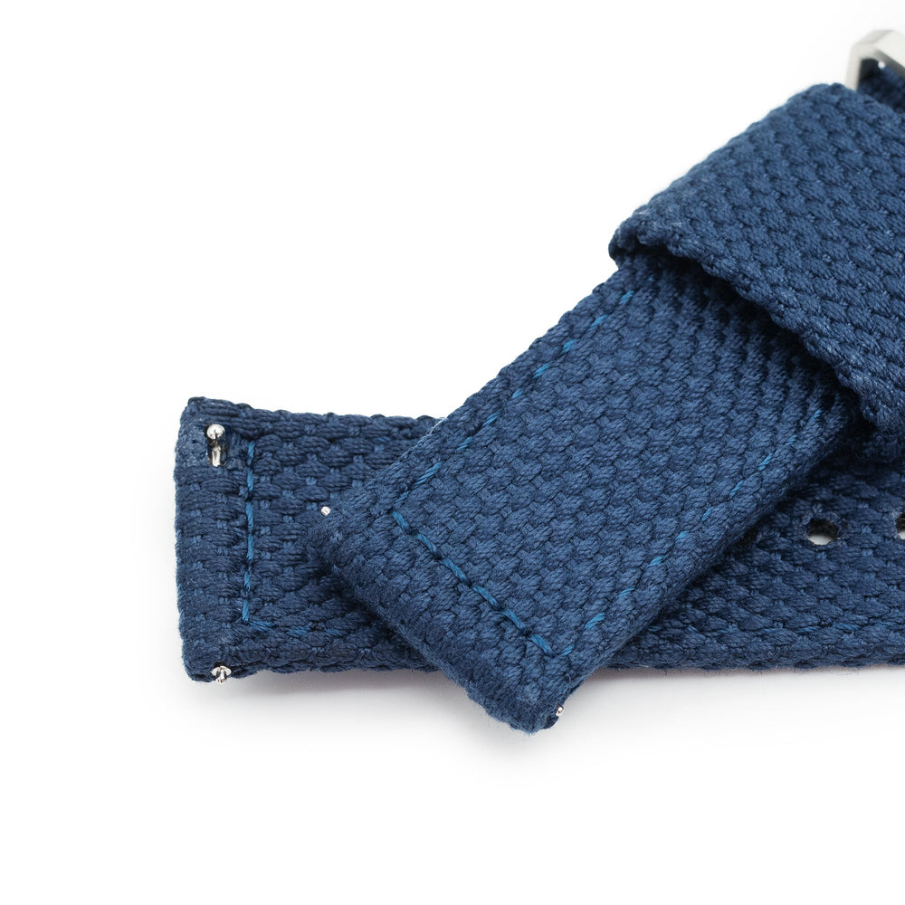 Navy Blue Nylon Honeycomb Quick Release Watch Strap | StrapCode