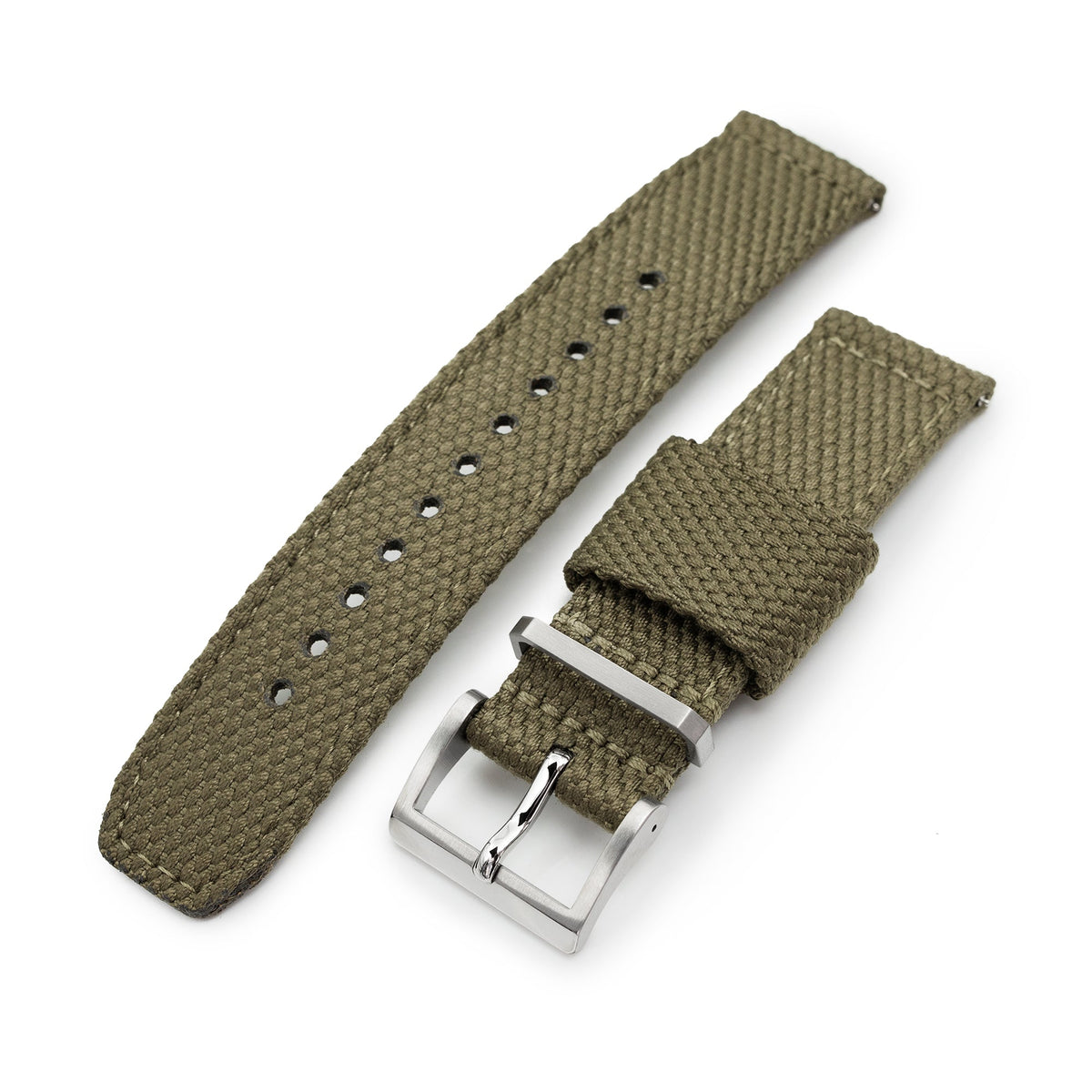 Military Green Premium Nylon Honeycomb Weave Quick release Watch Strap Strapcode Watch Bands