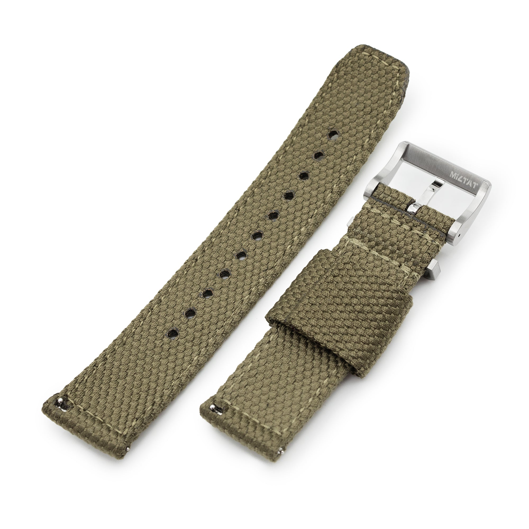 Military Green Premium Nylon Honeycomb Weave Quick release Watch Strap Strapcode Watch Bands