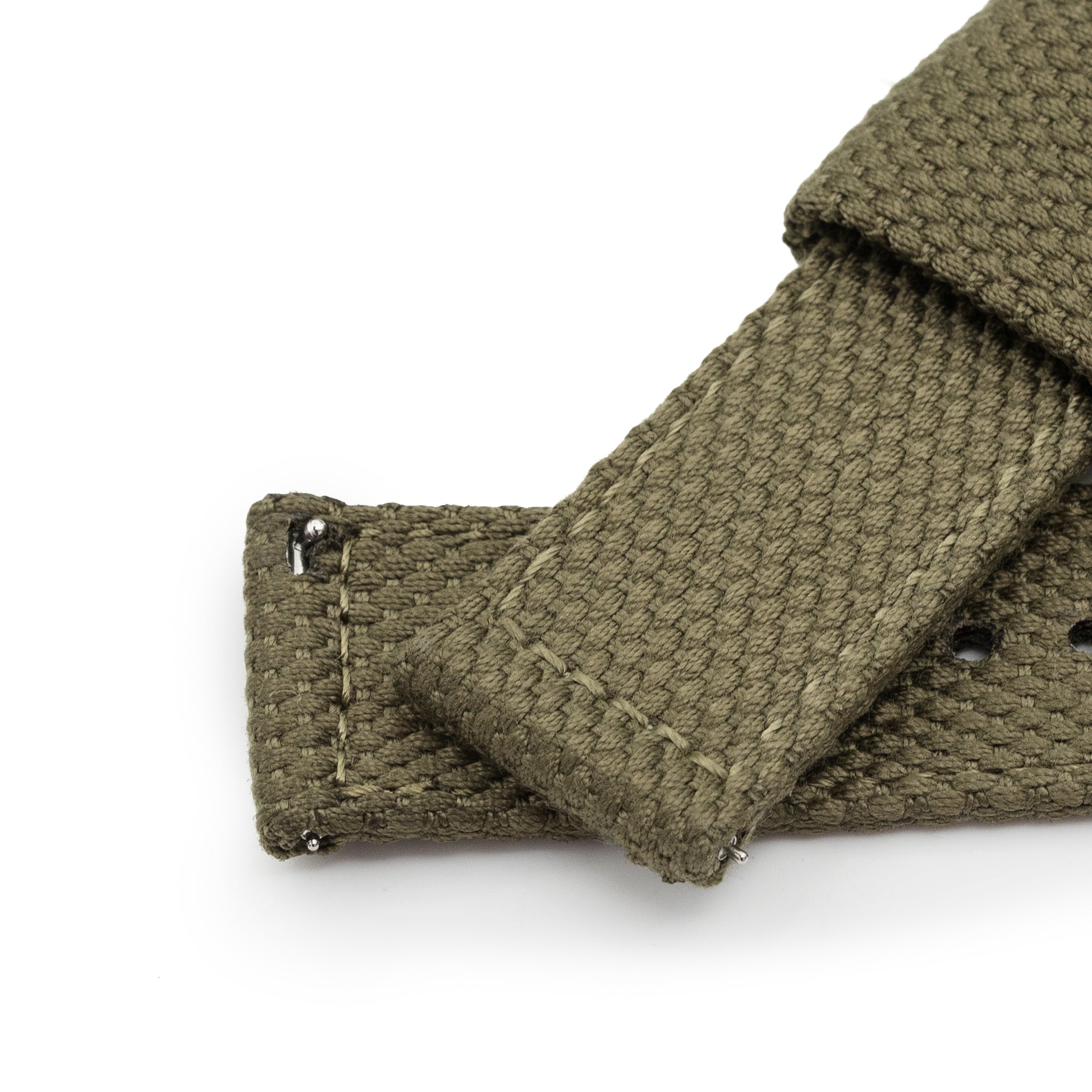 22mm MiLTAT Honeycomb Military Green Nylon Velcro Fastener Watch Strap -  Strapcode