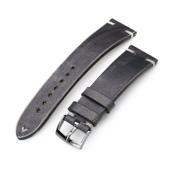 Vintage black leather watch strap outlet