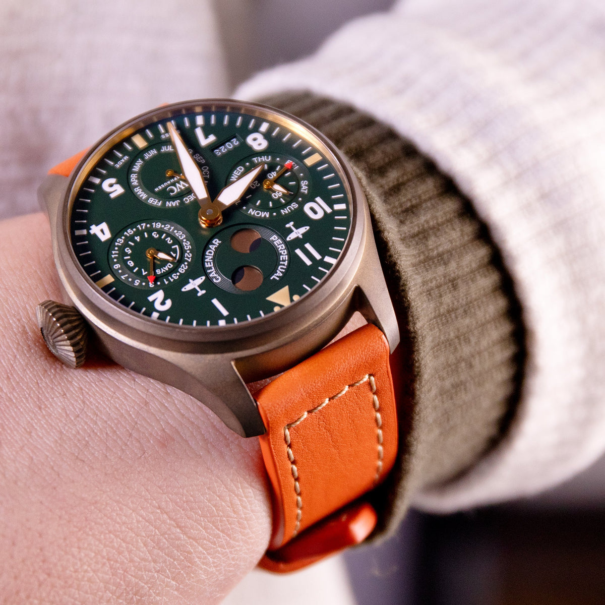 IWC Big Pilot&#39;s Watch Perpetual Calendar Spitfire IW503601 Strapcode watch bands