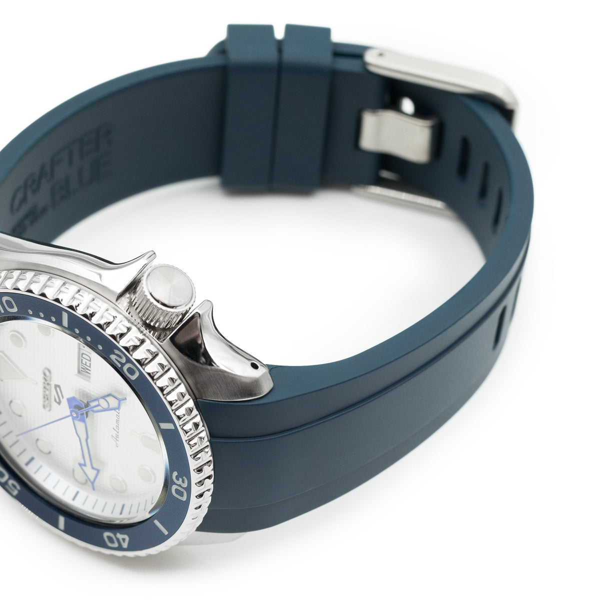 Rubber Watch Crafter Watch Strap Seiko Mod Fitted Curved End FKM