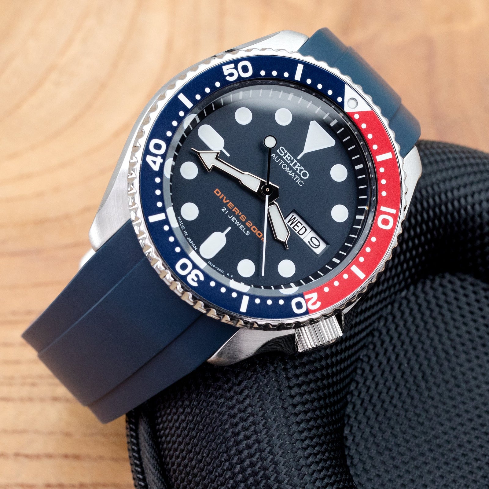 Crafter Blue Strap For Seiko Skx007 Seiko SKX007 Mod Fitted Curved