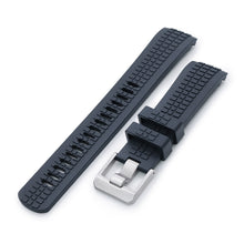 22mm Crafter Blue - CB12 Navy Blue Rubber Curved Lug Watch Strap compatible with Seiko new Turtles SRP777 Strapcode Watch Bands