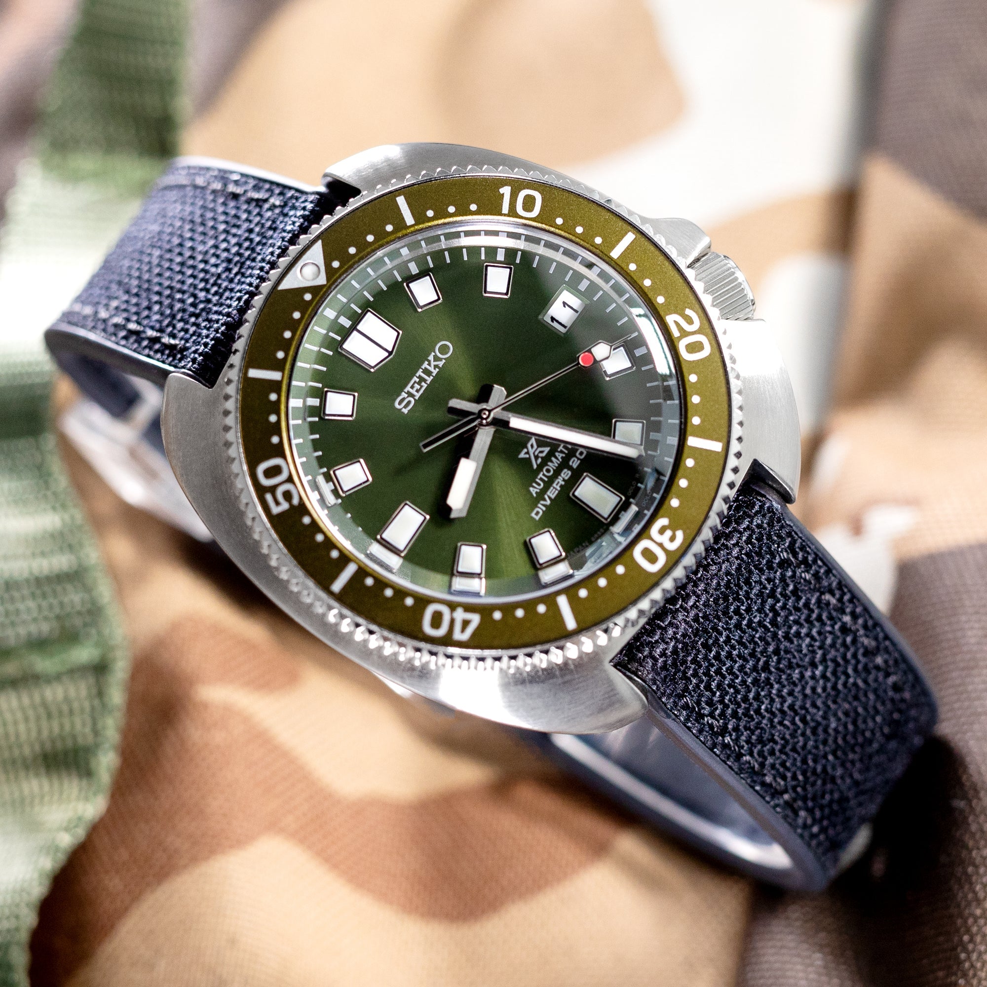 Seiko Prospex SPB153 Captain Willard 2020 edition, the 2nd 6105 reissue Strapcode Watch Bands