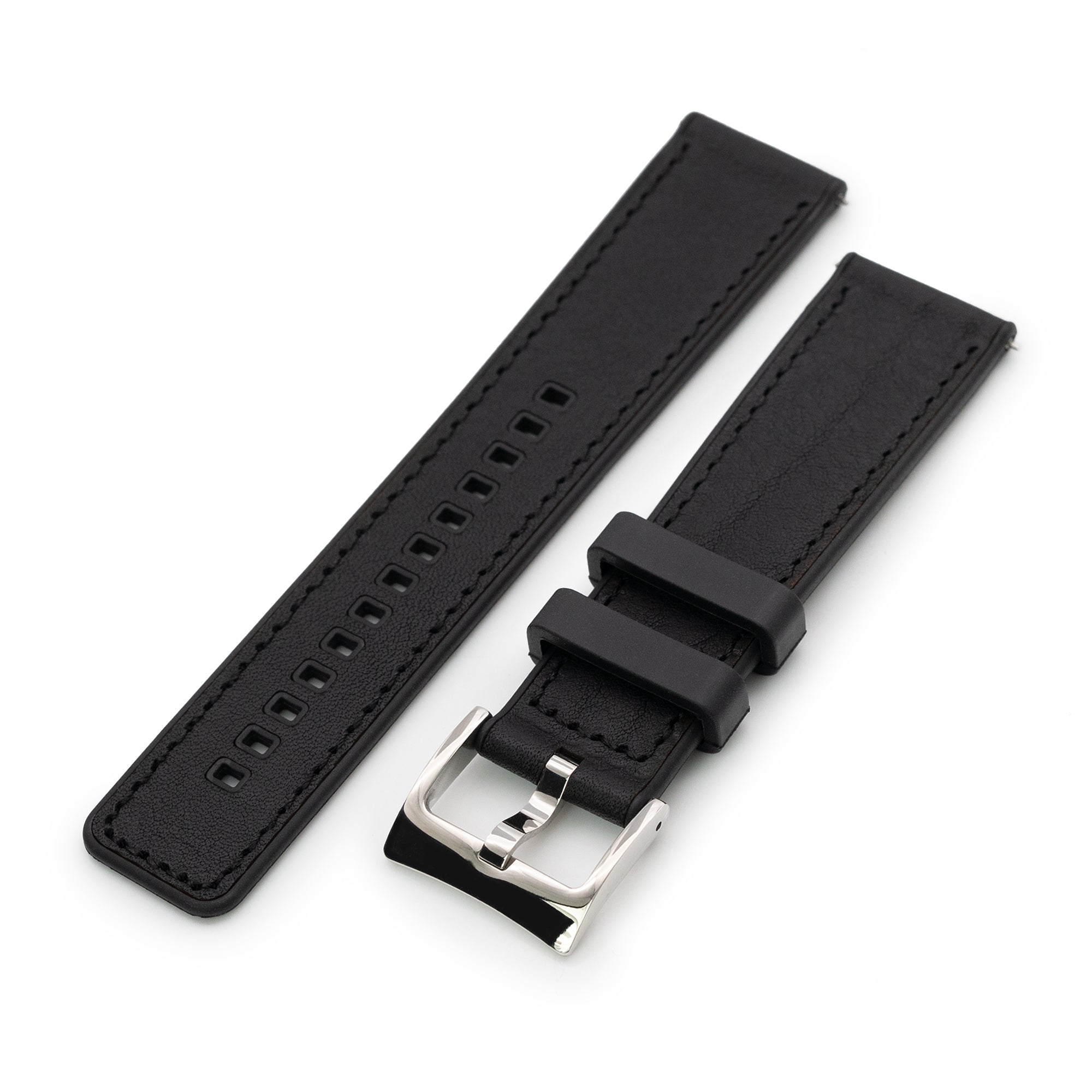 Black Leather Watch Strap