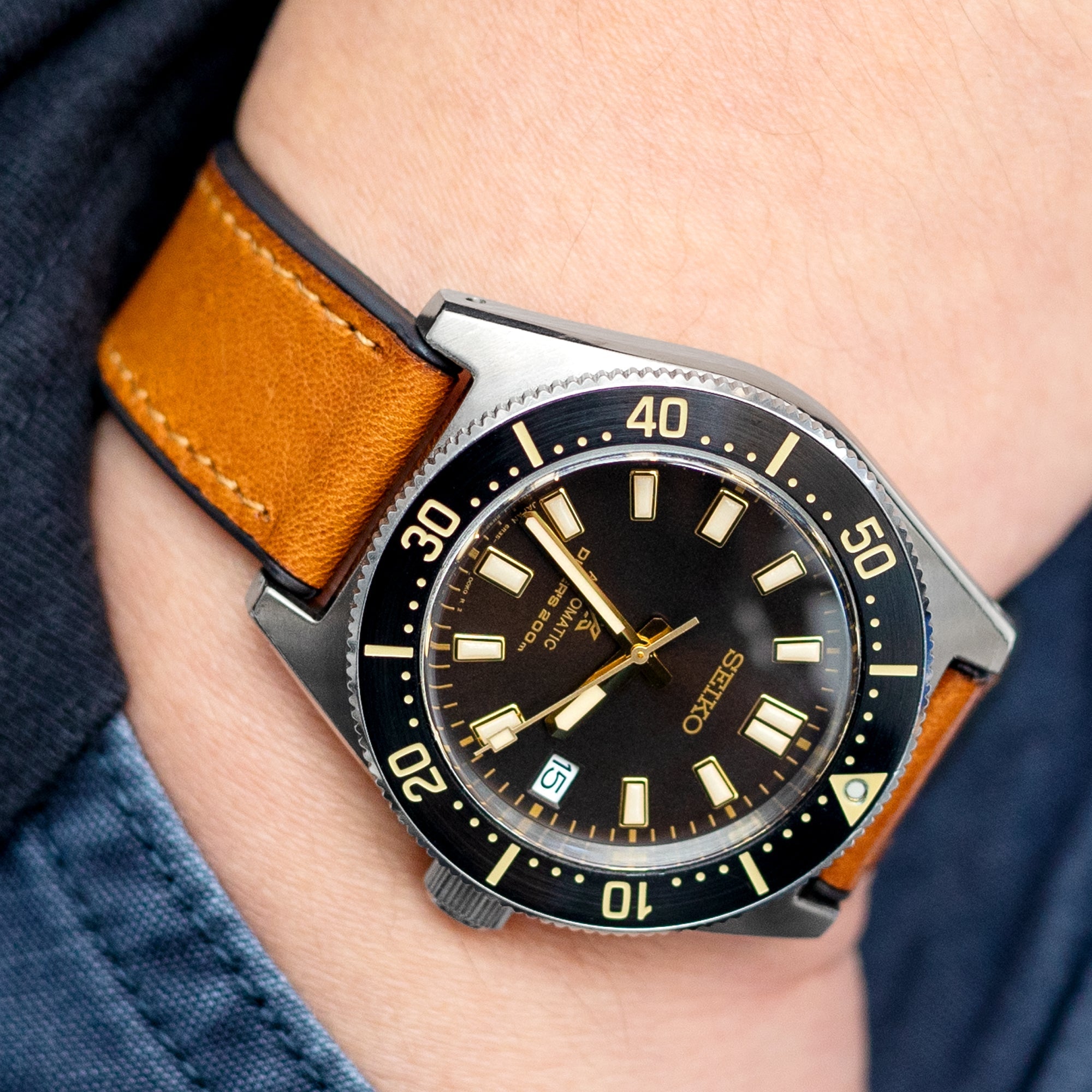 Seiko SPB147 Prospex Diver 62MAS Reissue Black Dial Strapcode Watch Bands