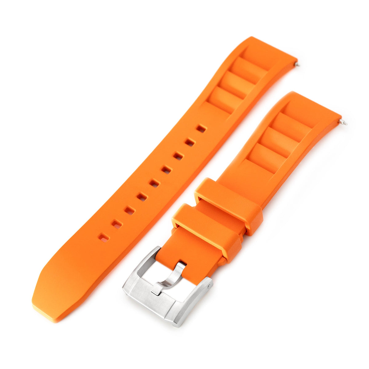 Orange RM Vented FKM Quick Release Rubber Watch Strap, 20mm Strapcode Watch Bands