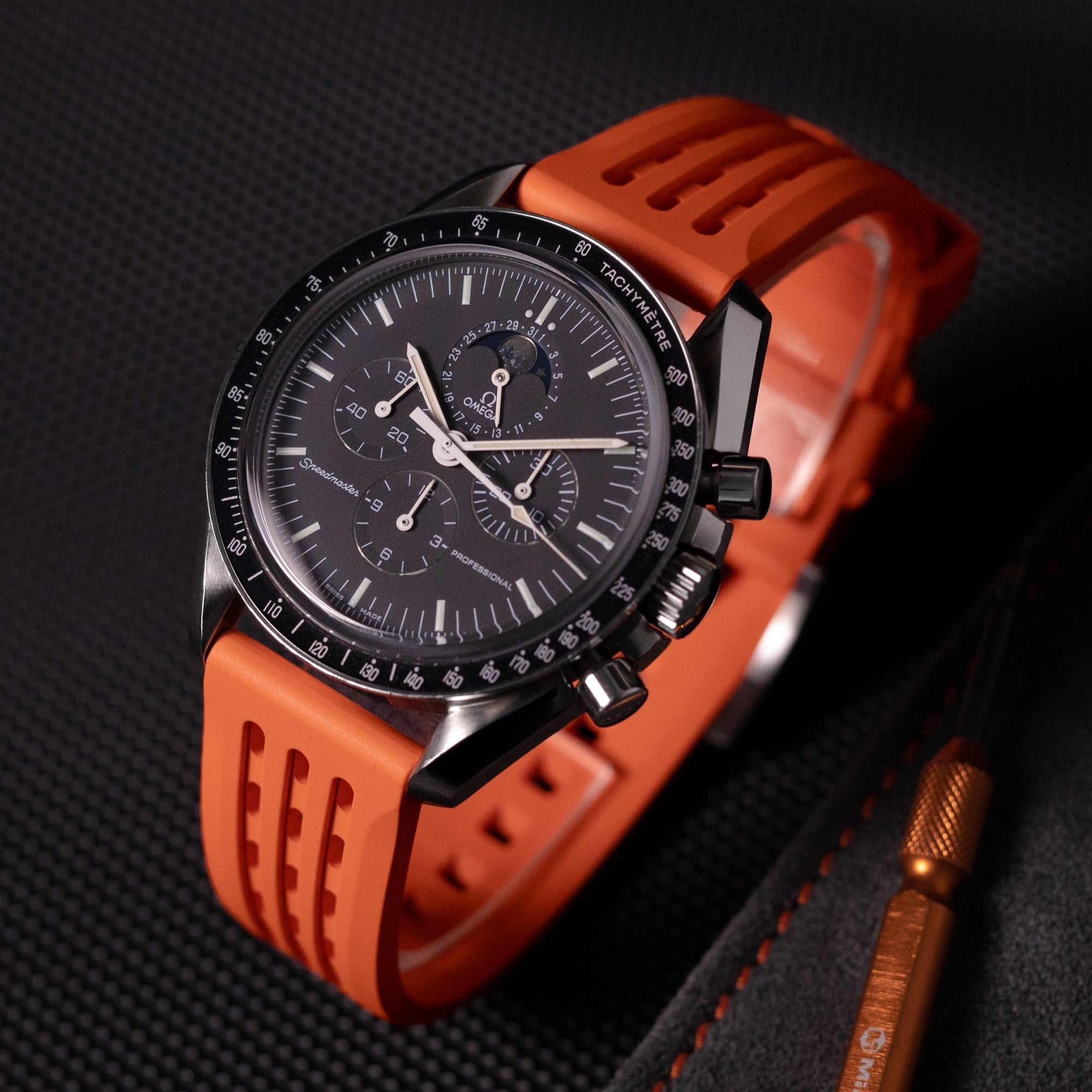 Ocellus Orange FKM Rubber Quick Release Watch Strap Strapcode