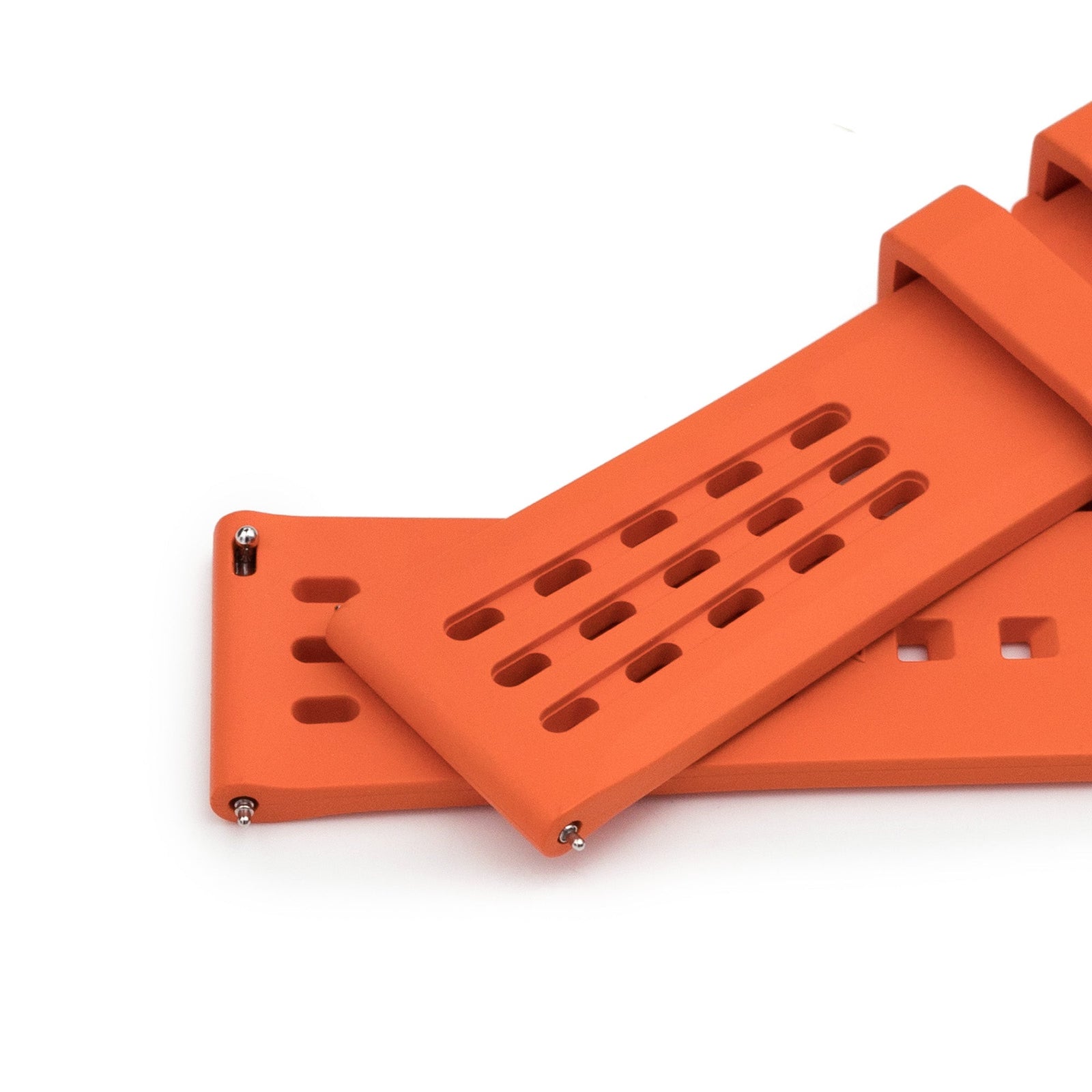 Ocellus Orange FKM Rubber Quick Release Watch Strap | Strapcode