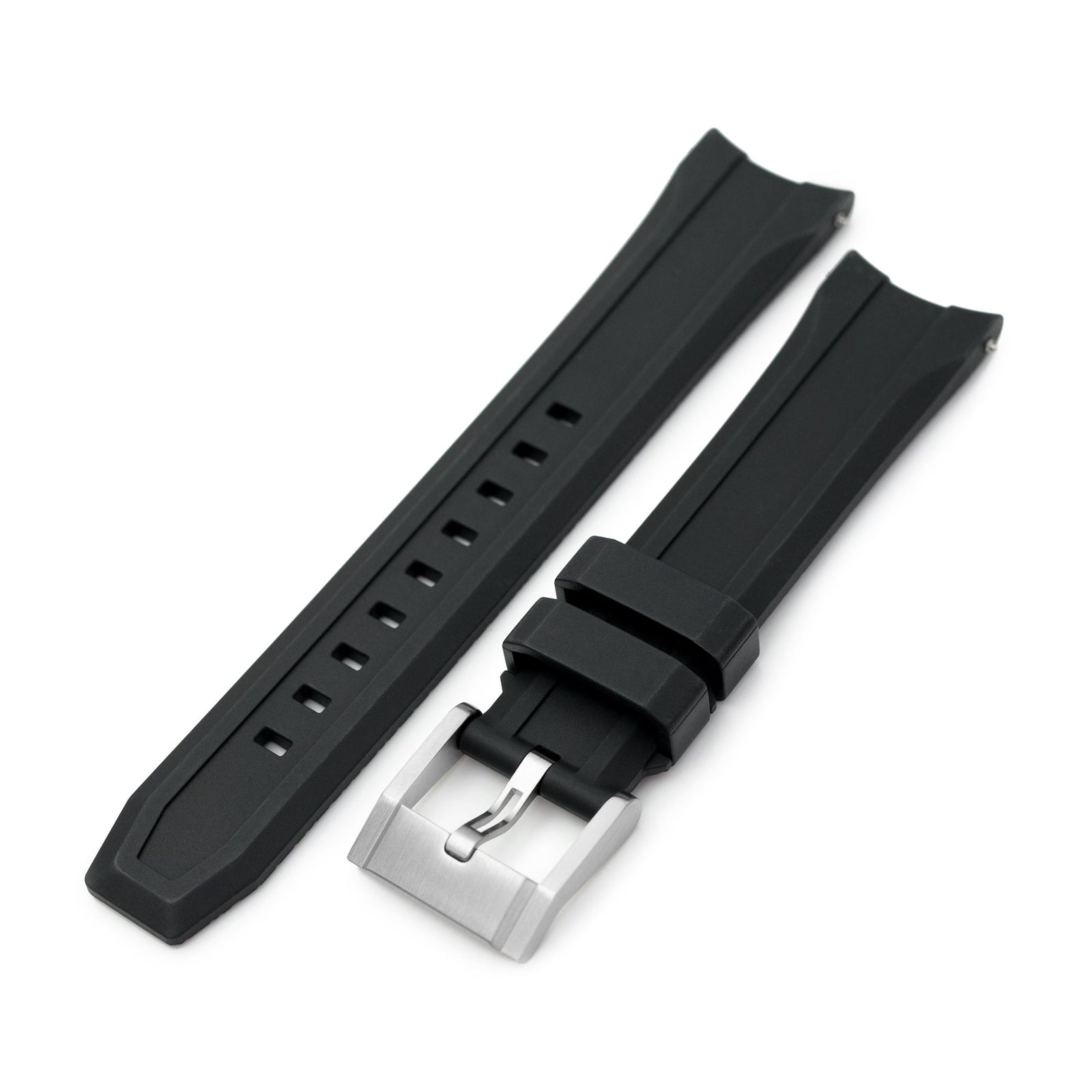 20mm, Wheels Resilient Curved End FKM rubber Watch Strap 20mm, Wheels Resilient Curved End FKM rubber Watch Strap