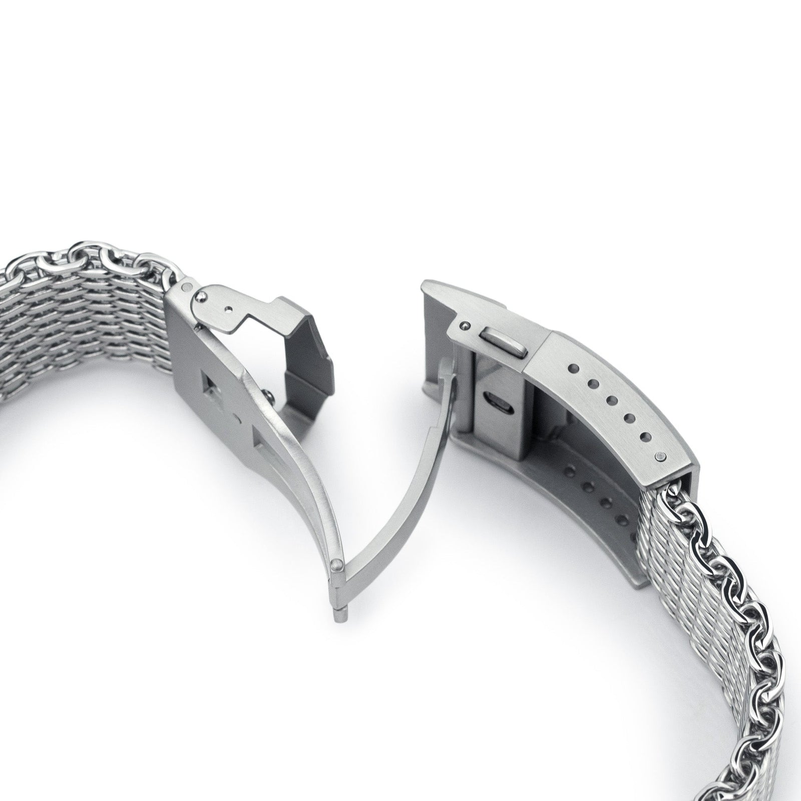 [宅送] 22mm Bracelet Watch Steel Stainless Band Mesh SHARK Winghead 小物