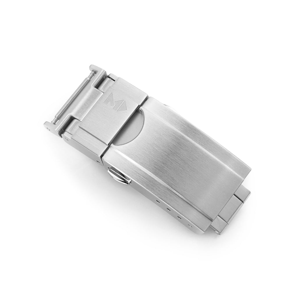 Cuboid Tri-Fold Stainless Steel Watch Clasp with Push Button