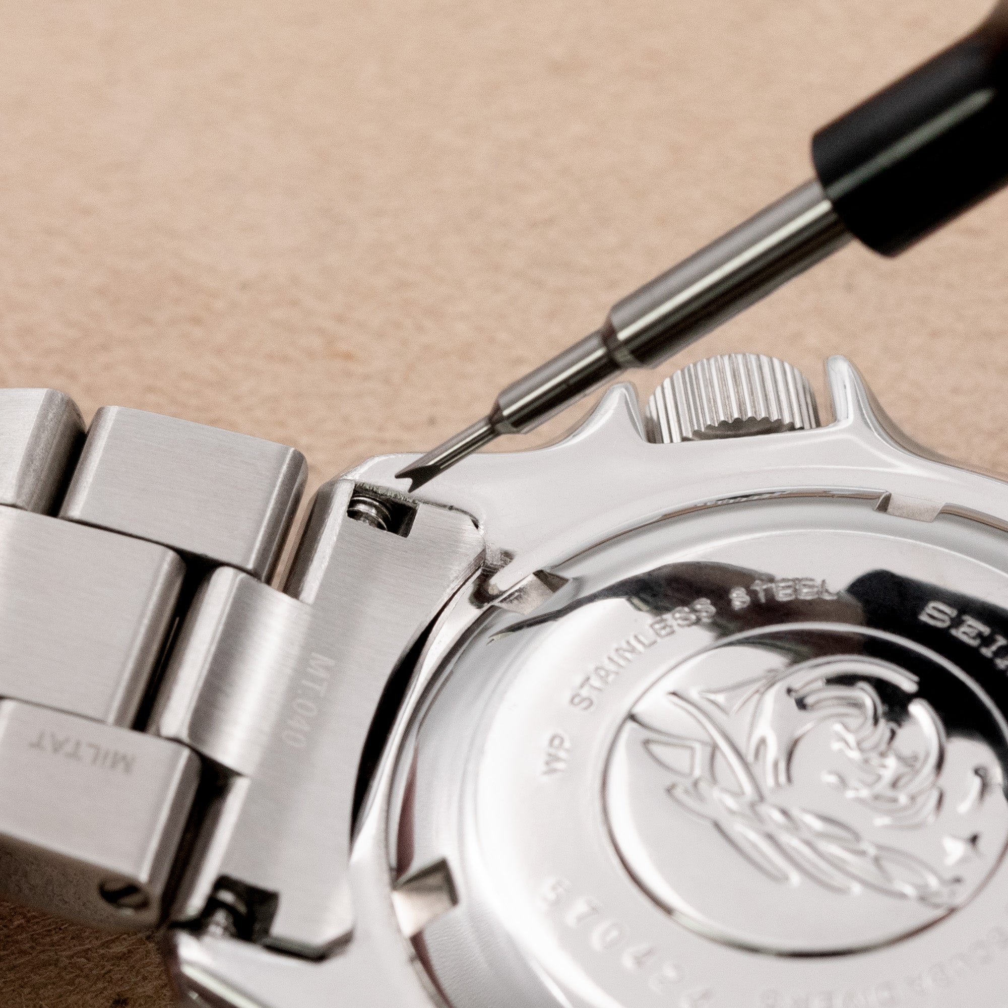 Japan made Elegant Spring Bar Watch Band Tool, Black Strapcode Watch Bands