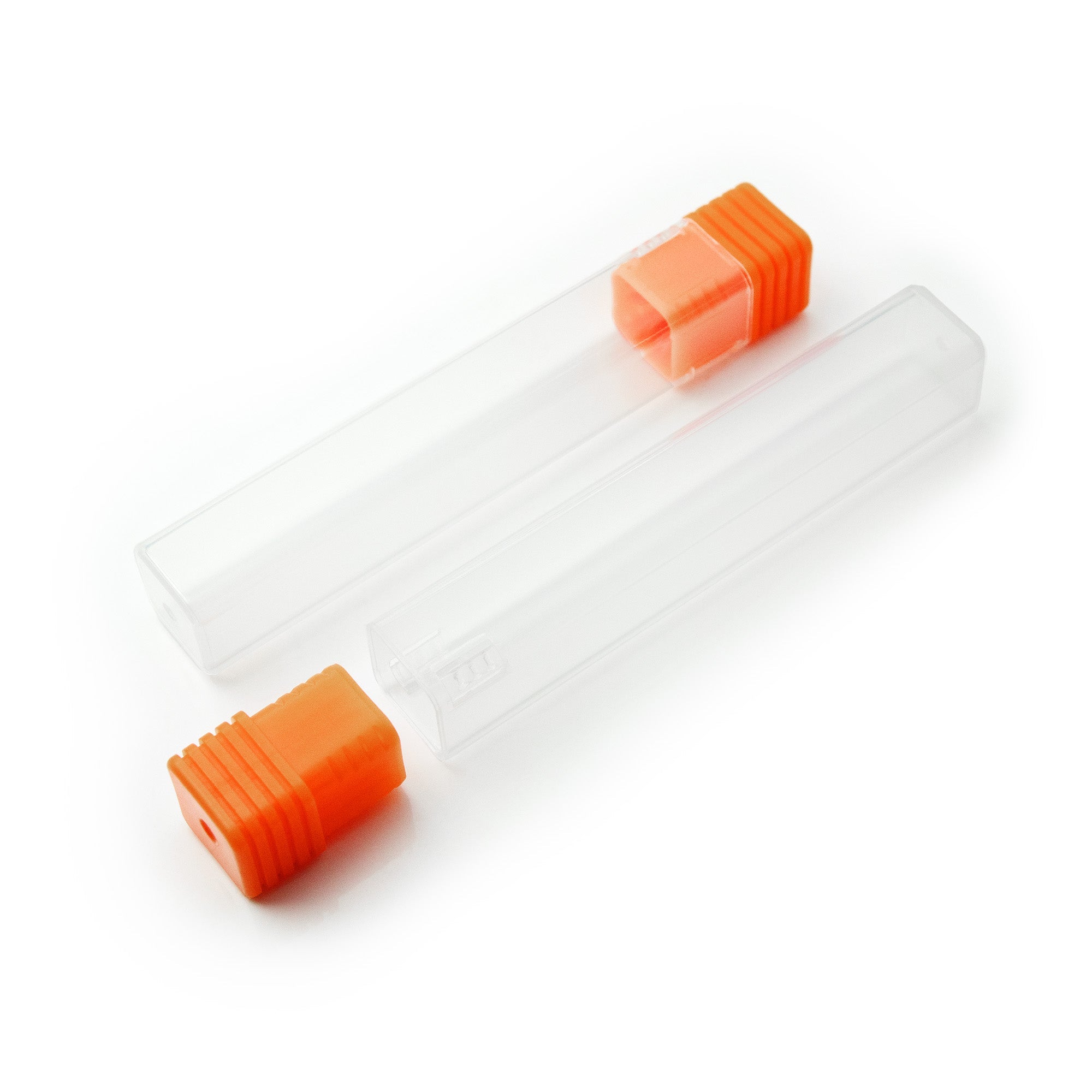 Compact Orange Cap Clear Square Bottle/ Container for Watch tools or Components, Set of Two Strapcode watch bands