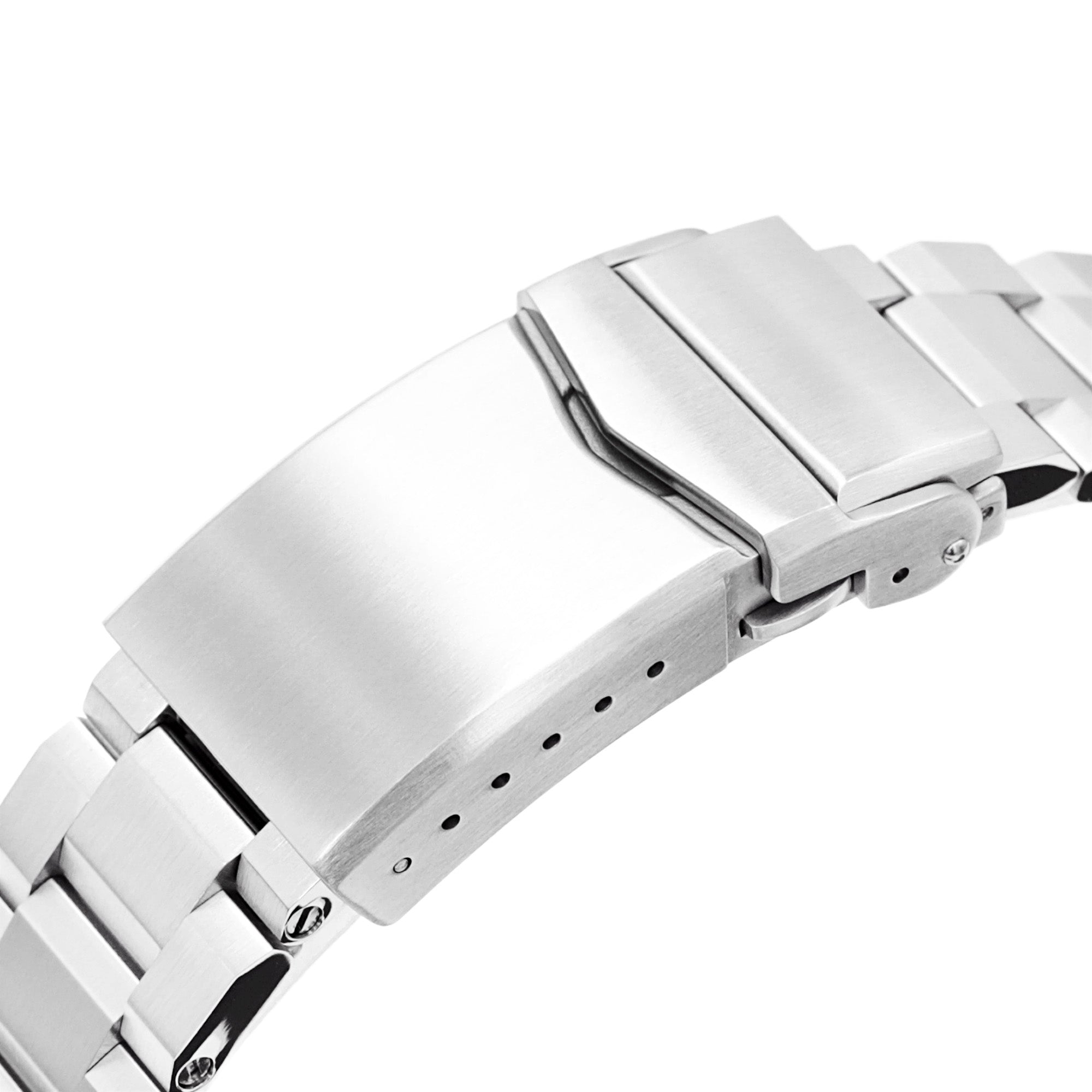 19mm Hexad III Watch Band Straight End, 316L Stainless Steel Brushed V-Clasp Strapcode Watch Bands