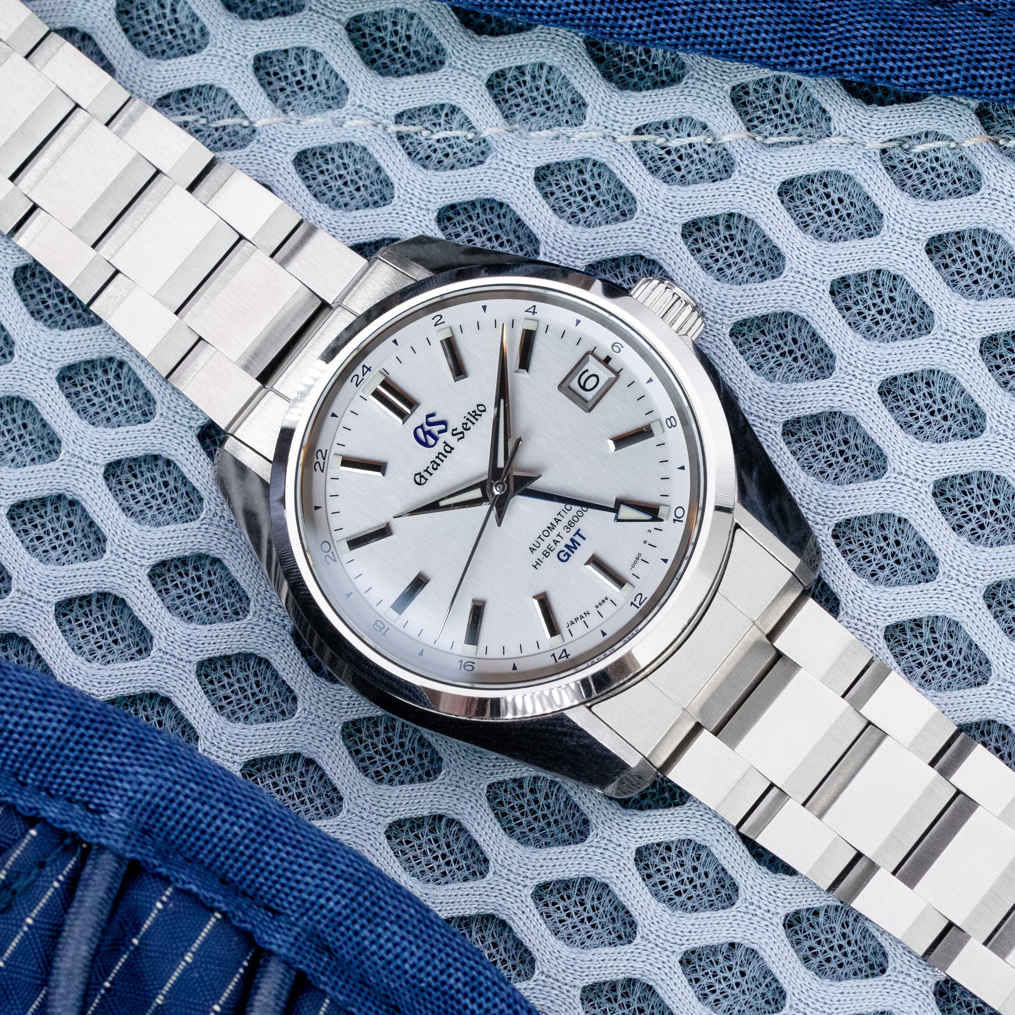 19mm hexad iii orologio per Grand Seiko 44GS SBGJ235 SBGJ201 SBGJ203, acciaio inossidabile - Spazzolati, chiusura a V -diver