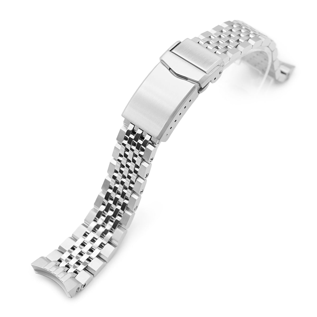 19mm Asteroid Watch Band for Grand Seiko 44GS SBGJ235, 316L Stainless Steel Brushed and Polished V-Clasp Strapcode Watch Bands