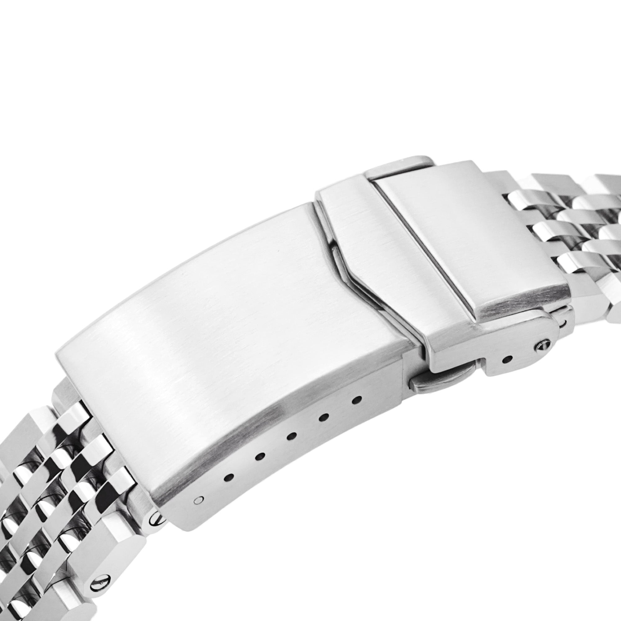 19mm Asteroid Watch Band for Grand Seiko 44GS SBGJ235, 316L Stainless Steel Brushed and Polished V-Clasp Strapcode Watch Bands