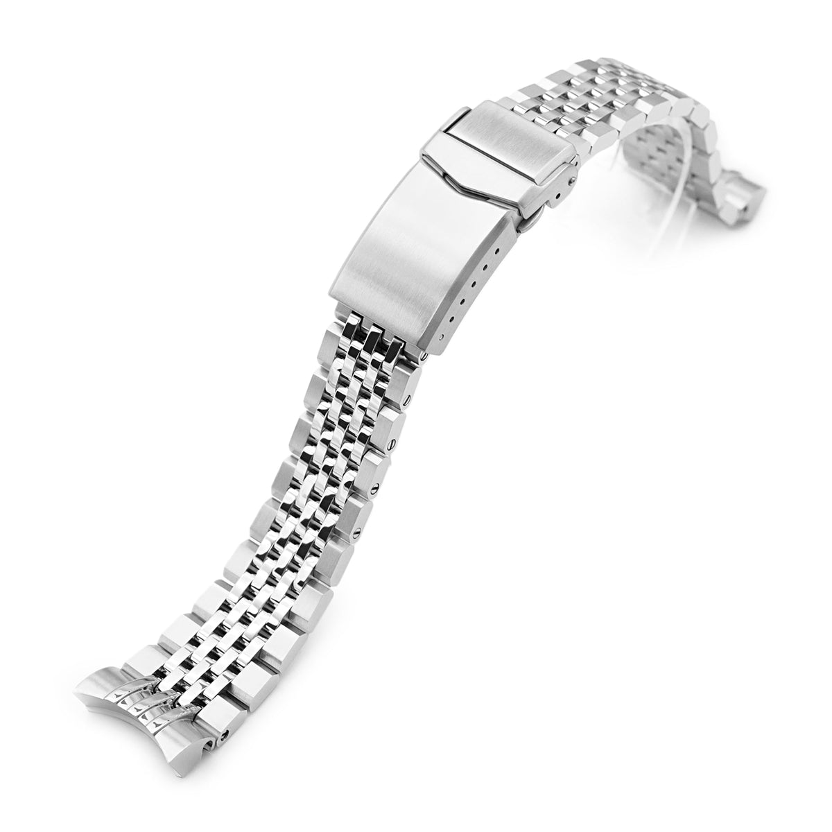 20mm Asteroid Watch Band for TUD BB58, 316L Stainless Steel Brushed and Polished V-Clasp Strapcode Watch Bands